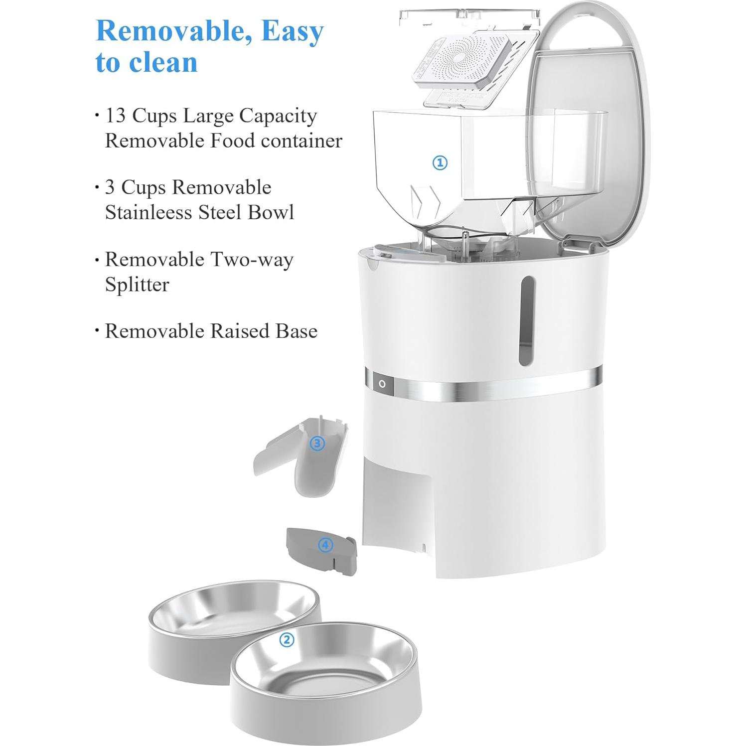 Comedero Automático WellToBe para Gatos y Perros Pequeños