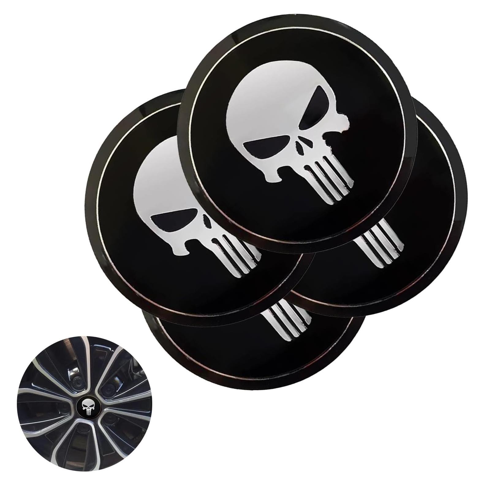 Calcomanías de Tapa Central de Rueda Luminuti 5.66 cm Calavera