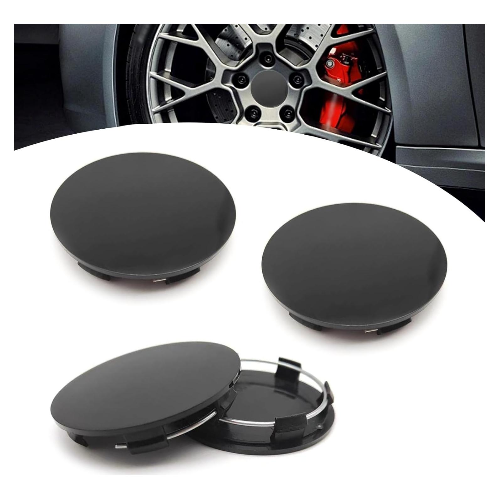 Cubiertas Centrales de Eje de Rueda Flygun 4 PCS 60MM Negro