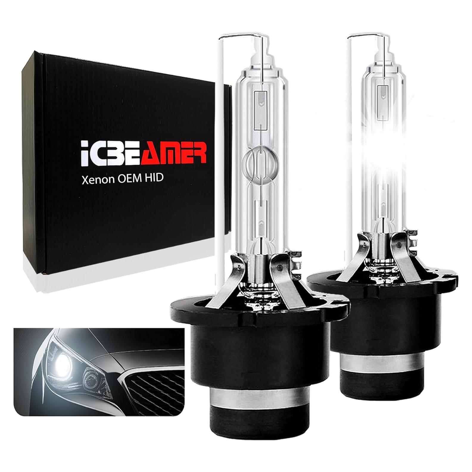 Bombilla Xenón HID ICBEAMER D4S D4R 6000K 3580 Lúmenes