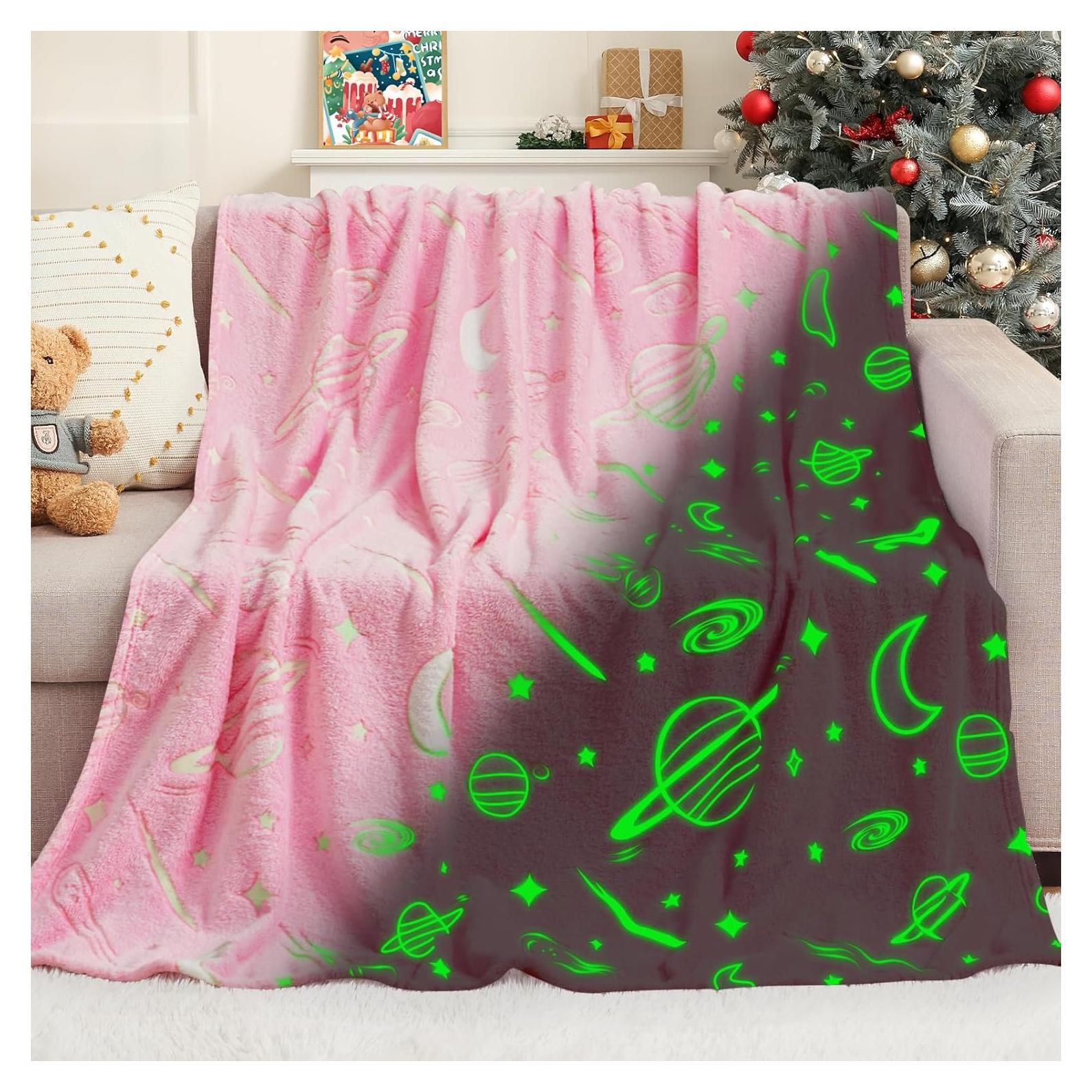 Manta Rosa Inhand 127x152 cm Brilla en la Oscuridad