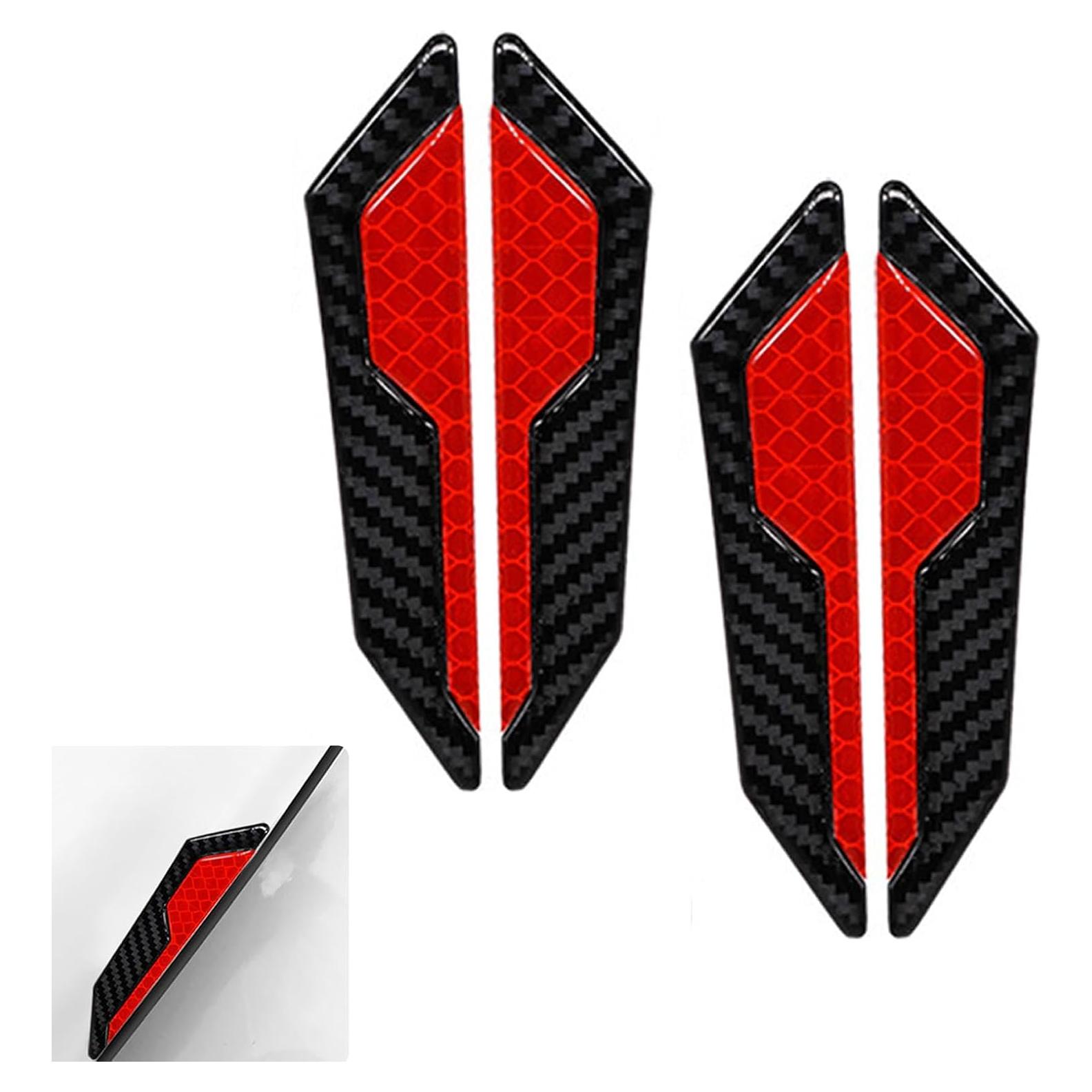 Calcomanías de Protección para Bordes de Puertas MOXRUQ 4 PCS Rojo