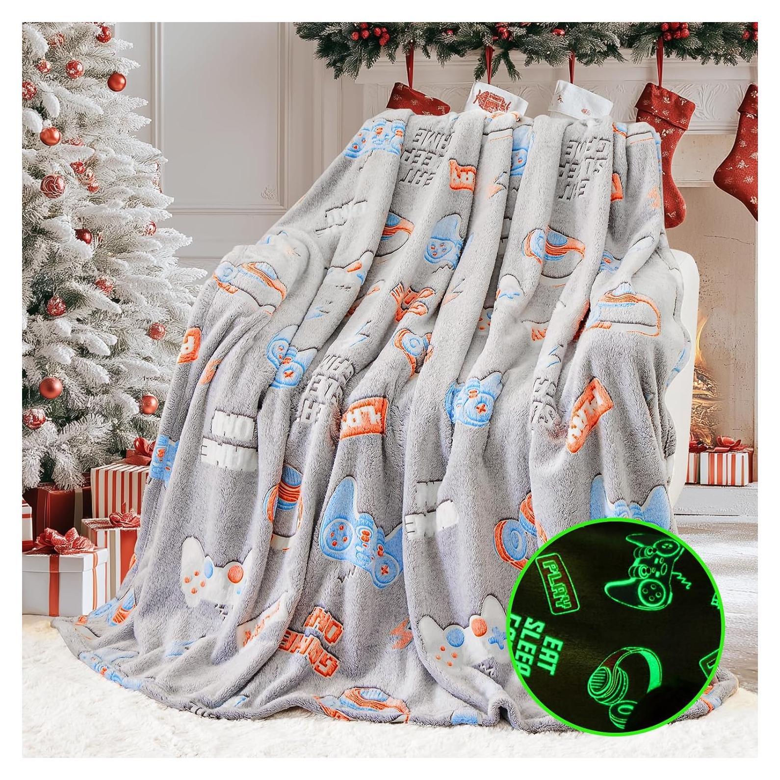 Manta que Brilla en la Oscuridad Inhand 127x152 cm Gris