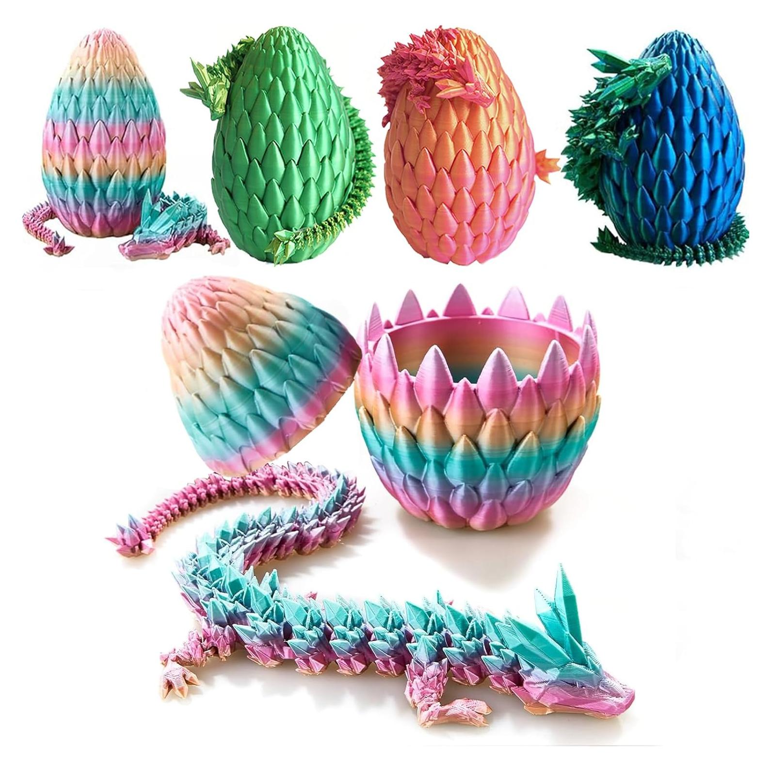 Huevo de Dragón 3D Qxbuhe 30 cm Decoración Arcoíris