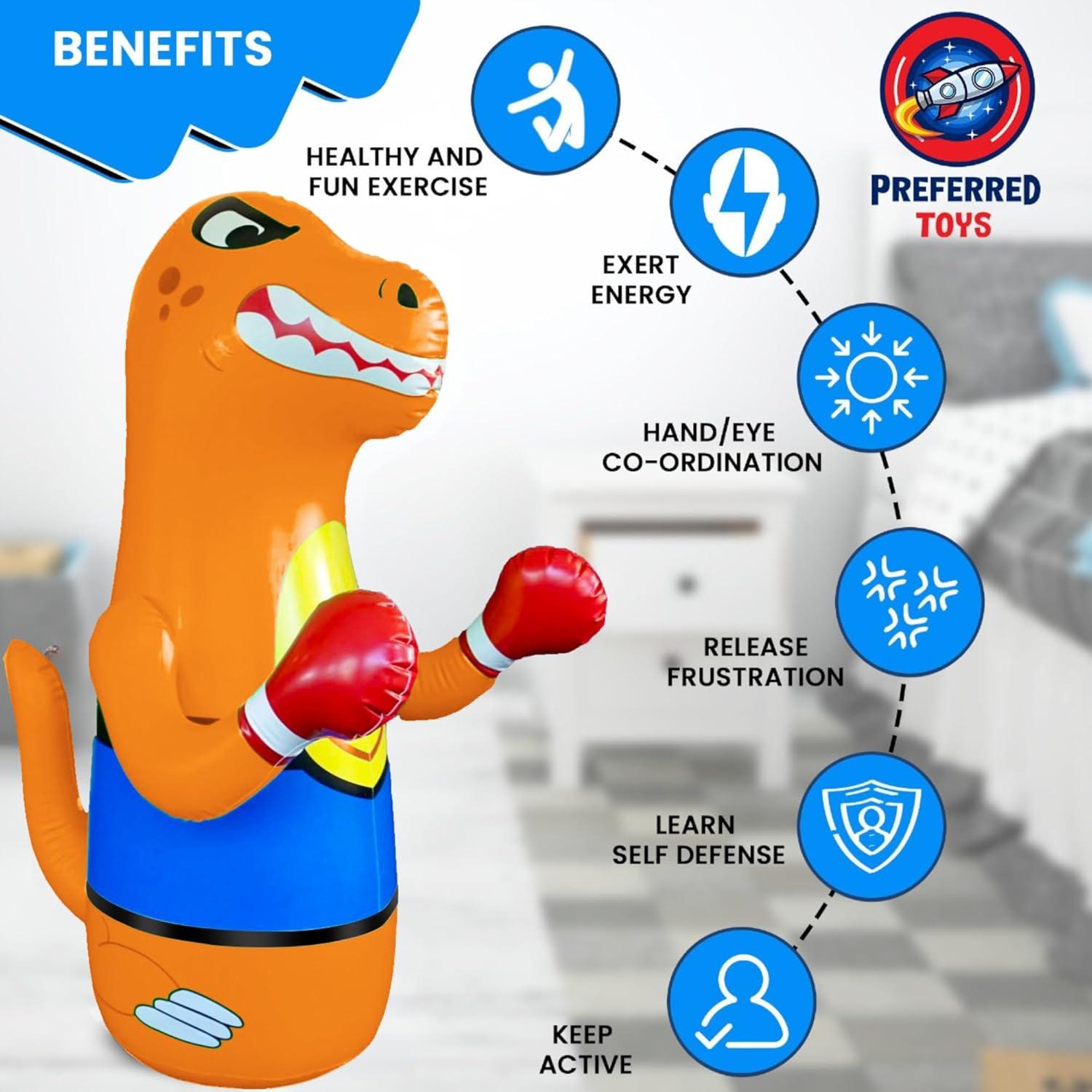 Saco de Boxeo Inflable para Niños Preferred Toys 121 cm