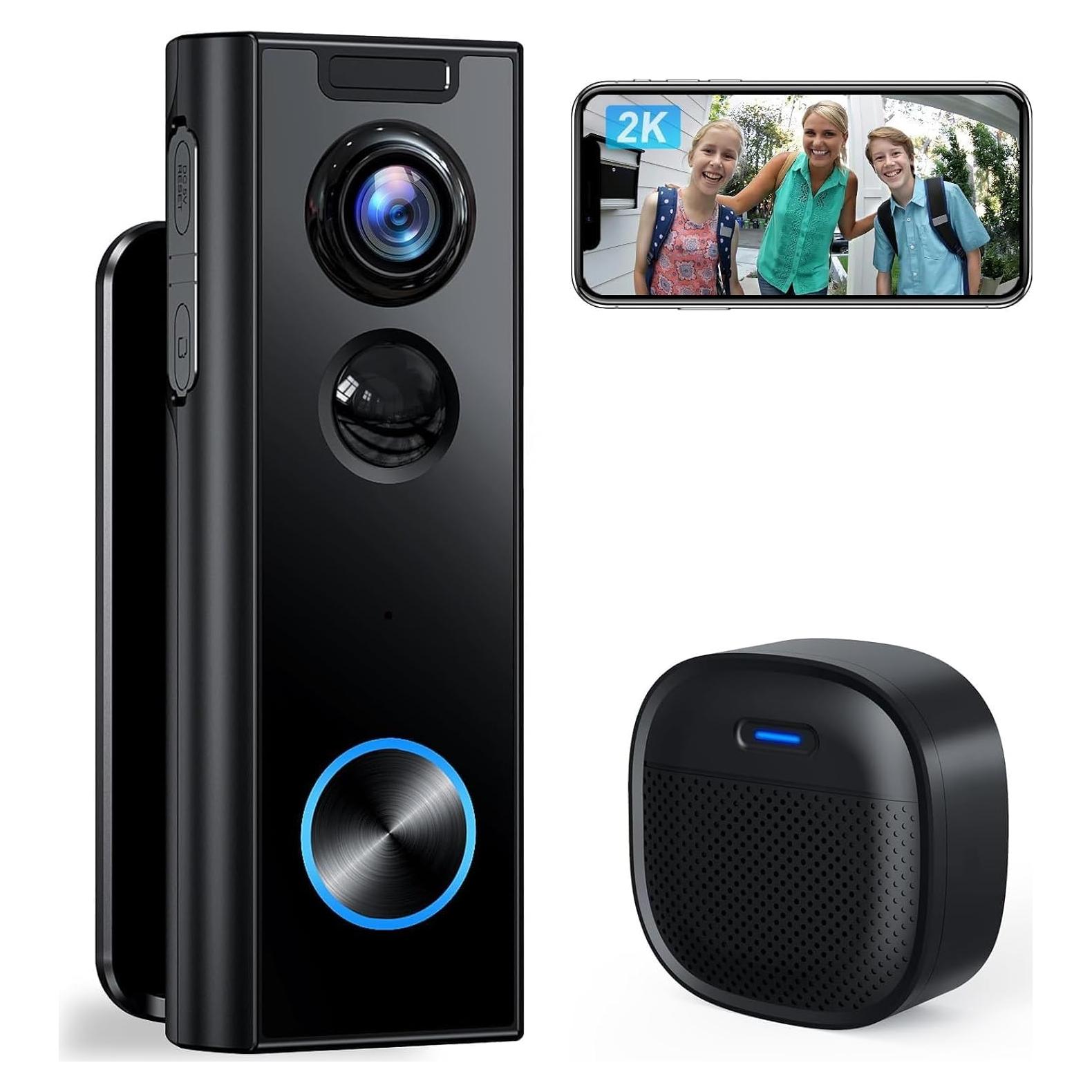 Cámara de Timbre XTU J10 2K Inalámbrica con Audio Bidireccional