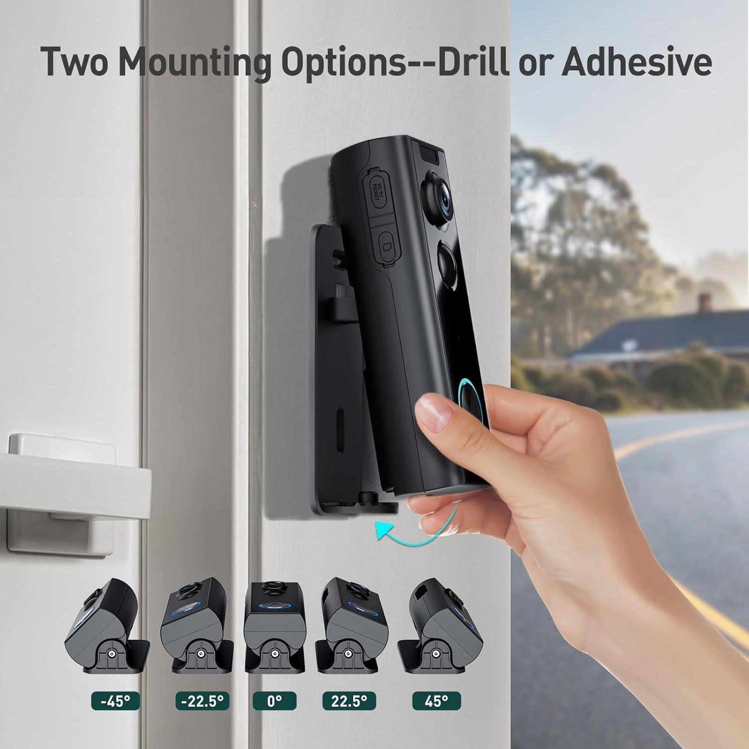 Cámara de Timbre XTU J10 2K Inalámbrica con Audio Bidireccional