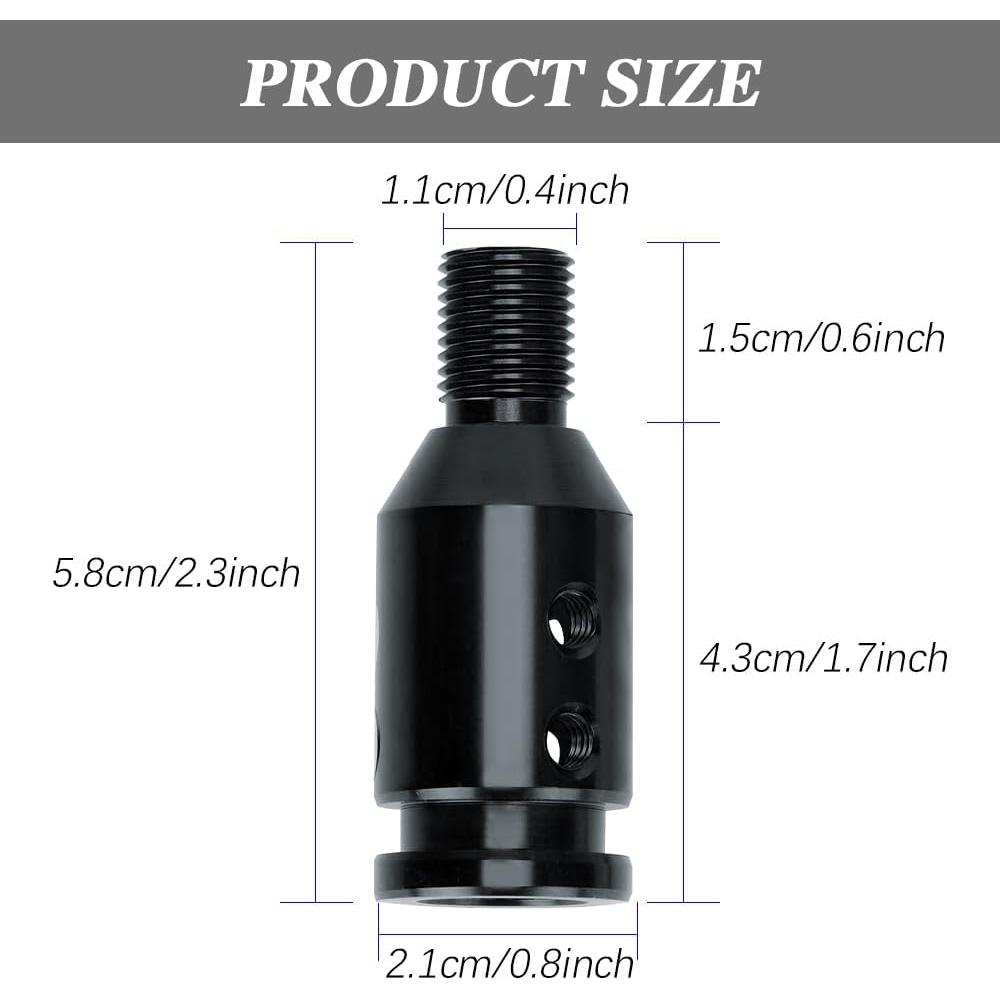 Adaptador de Perilla de Cambio Manual Lecctso M12x1.25 Aluminio