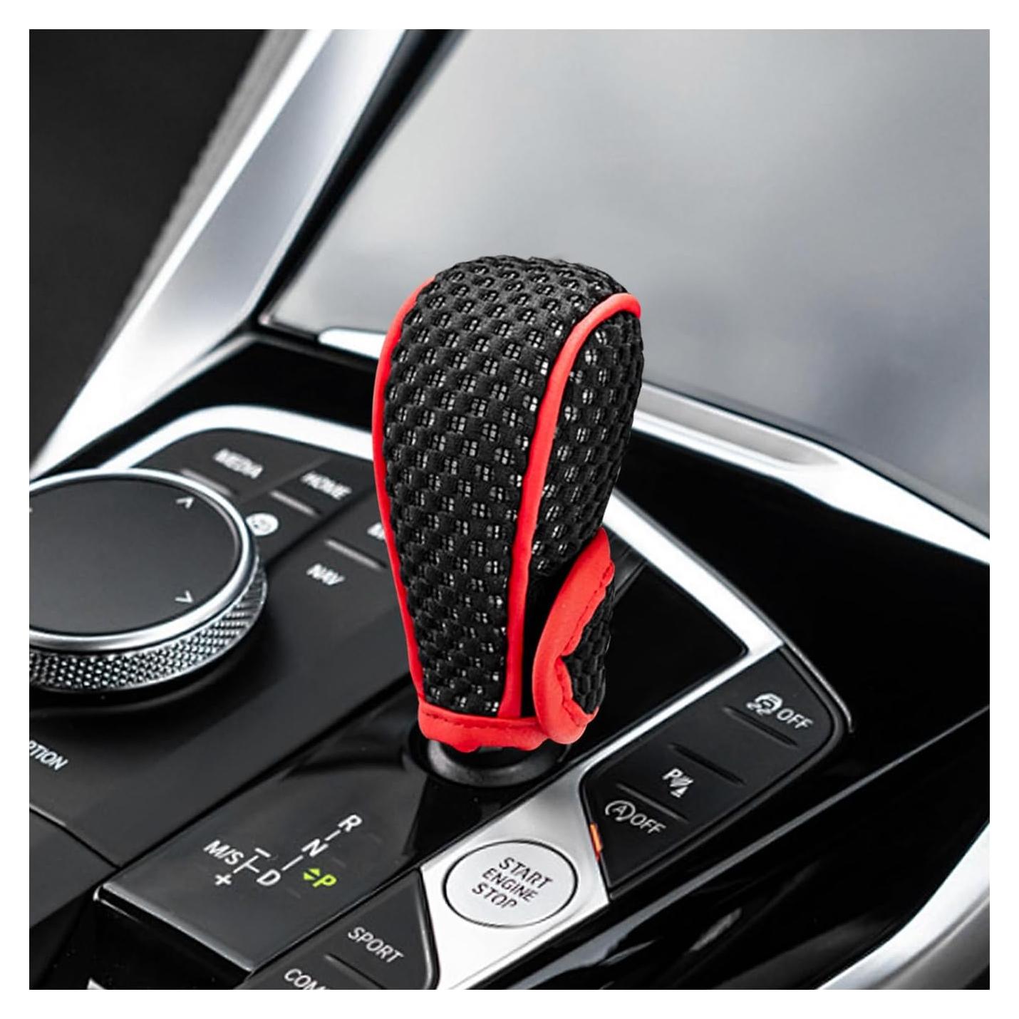 Cubierta de Pomo de Cambio FSTURIOS Negro y Rojo Antideslizante