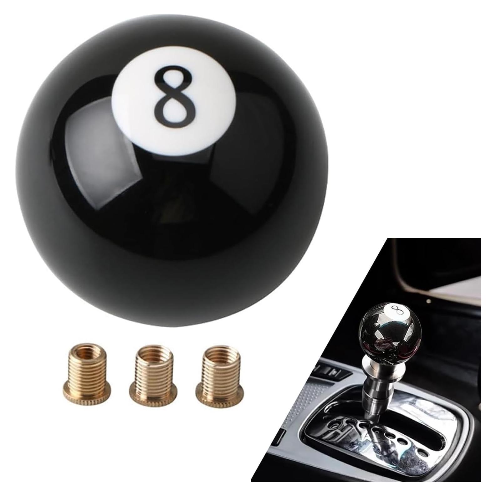 Perilla de Cambio Manual ijuicy Bola Negra 8 con Adaptadores