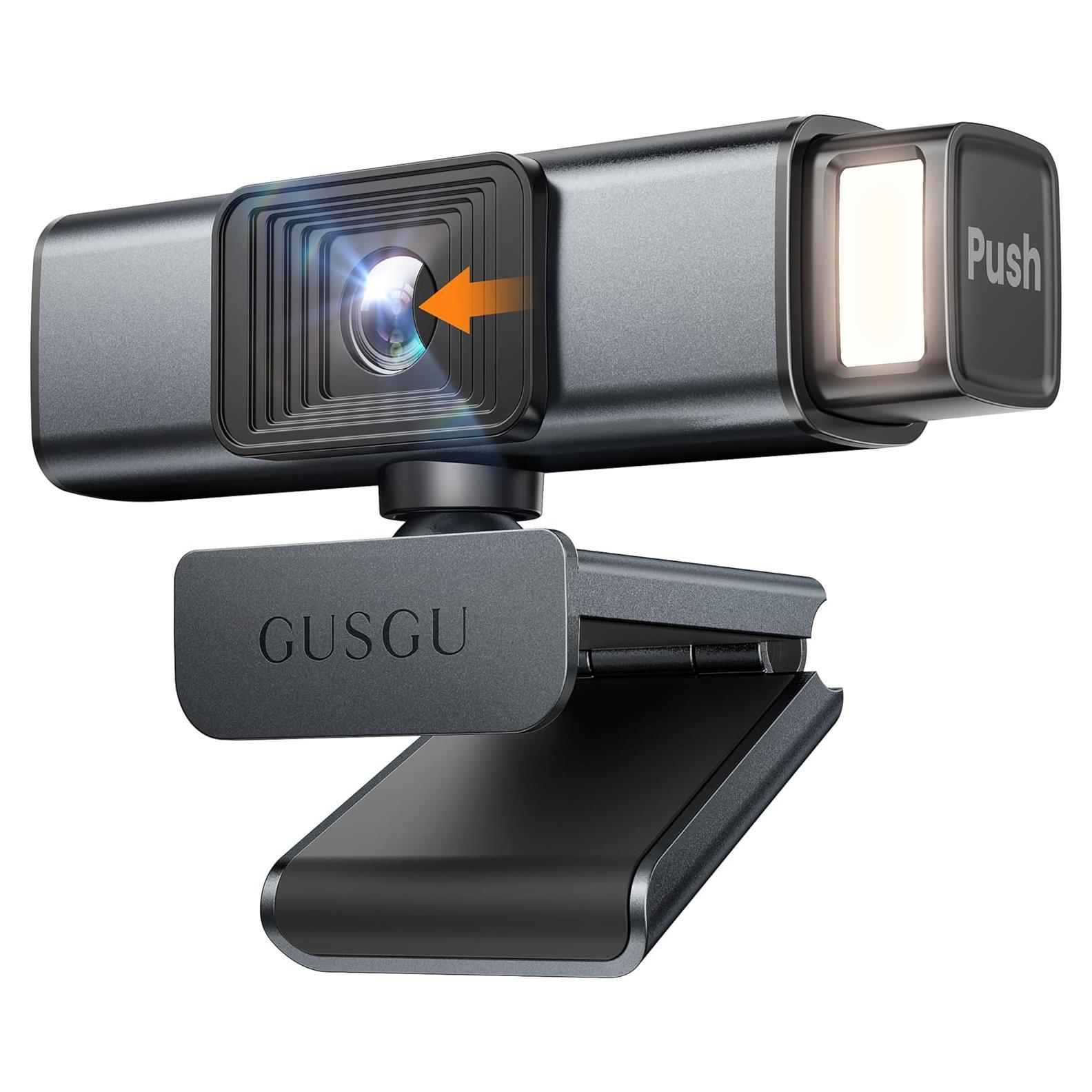 Cámara Web GUSGU G940 2K Quad HD con Micrófono y Privacidad