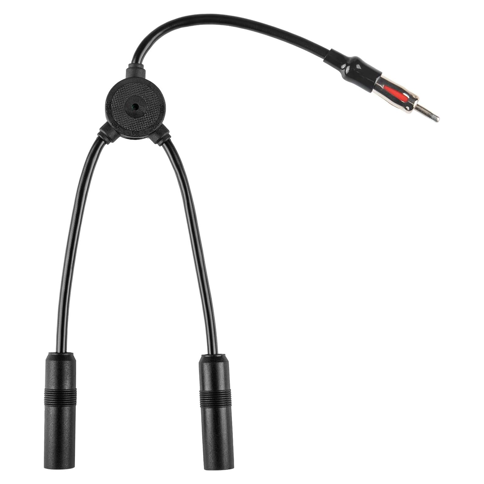 Divisor de Antena de Coche Anina Macho DIN a 2 Hembras AM FM