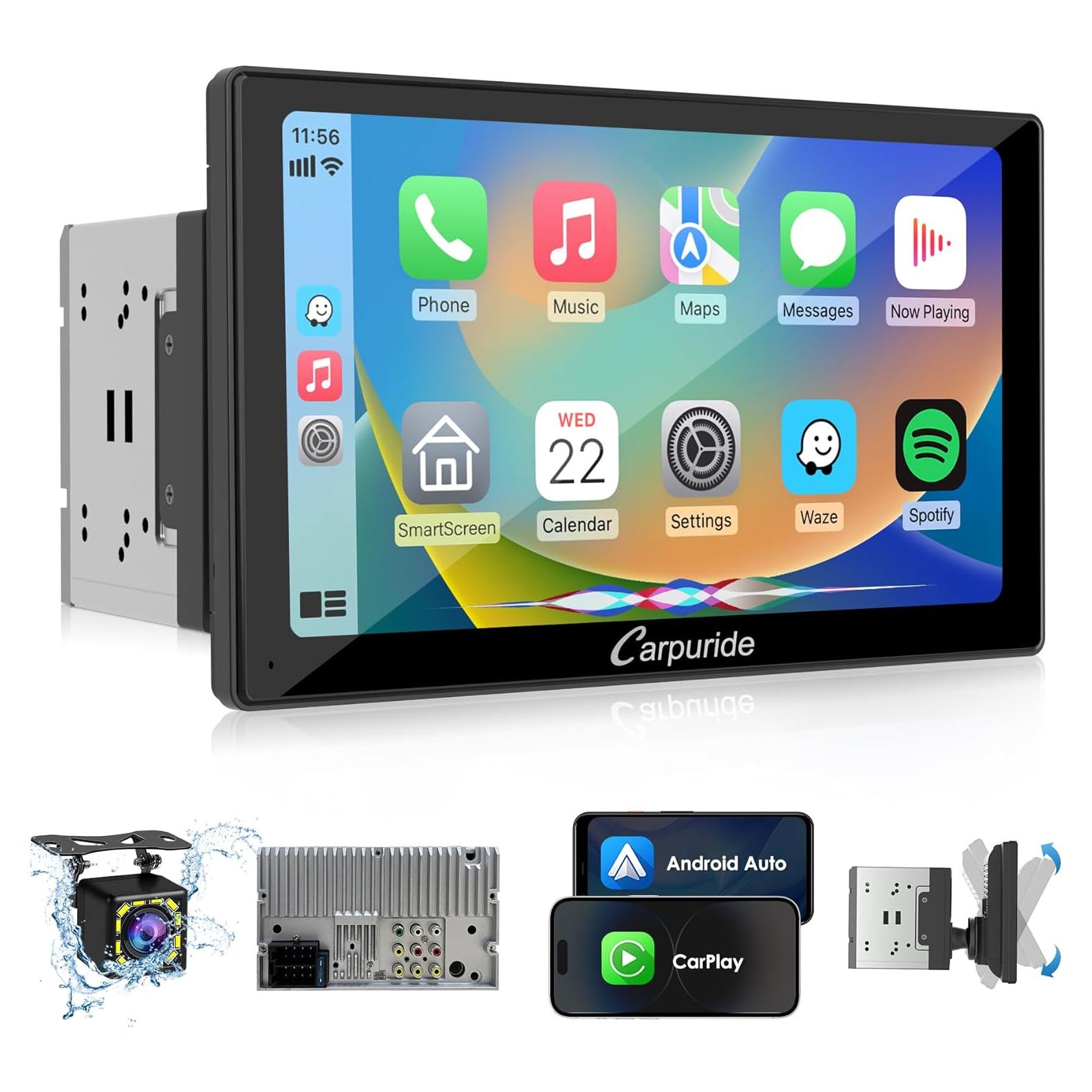 Estéreo de automóvil Carpuride YT09S 9" Doble Din con CarPlay