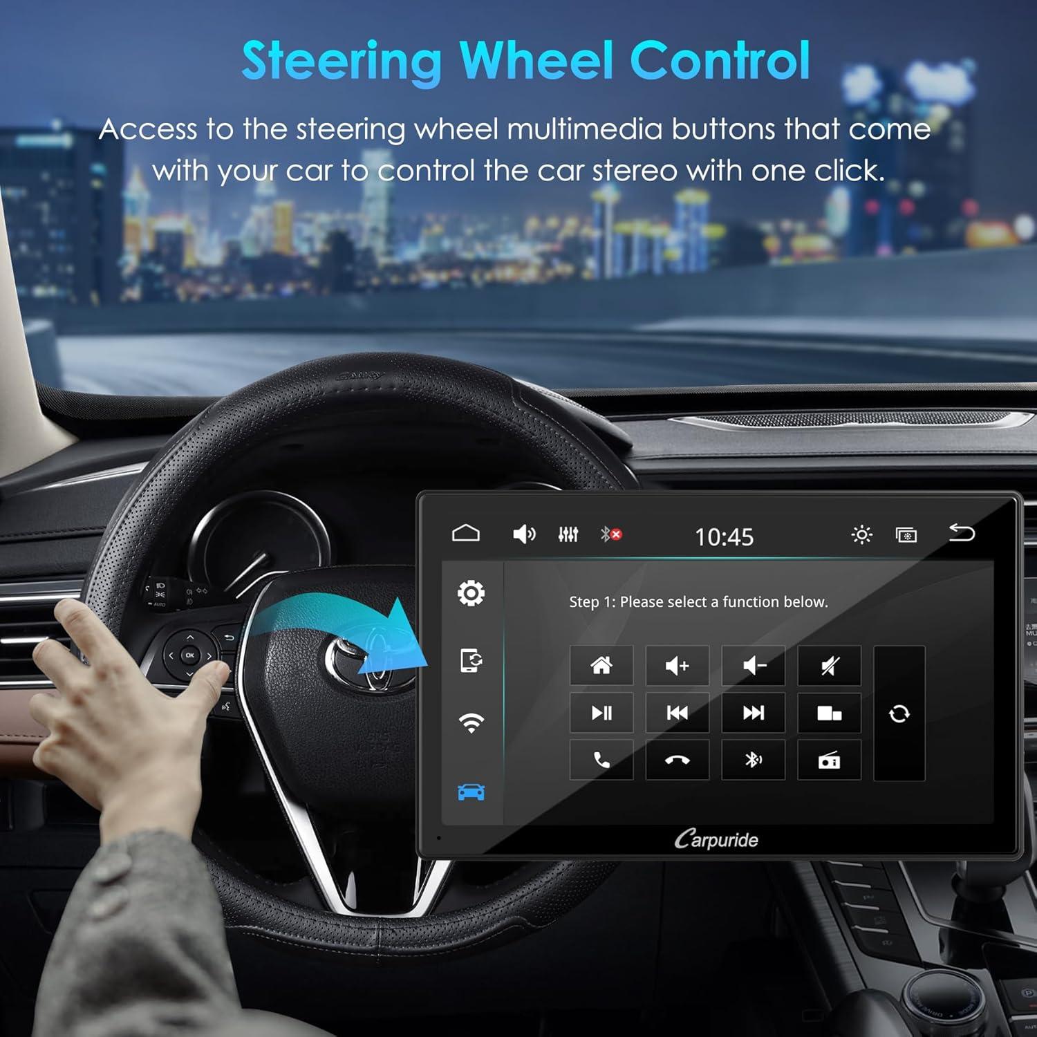 Estéreo de automóvil Carpuride YT09S 9" Doble Din con CarPlay