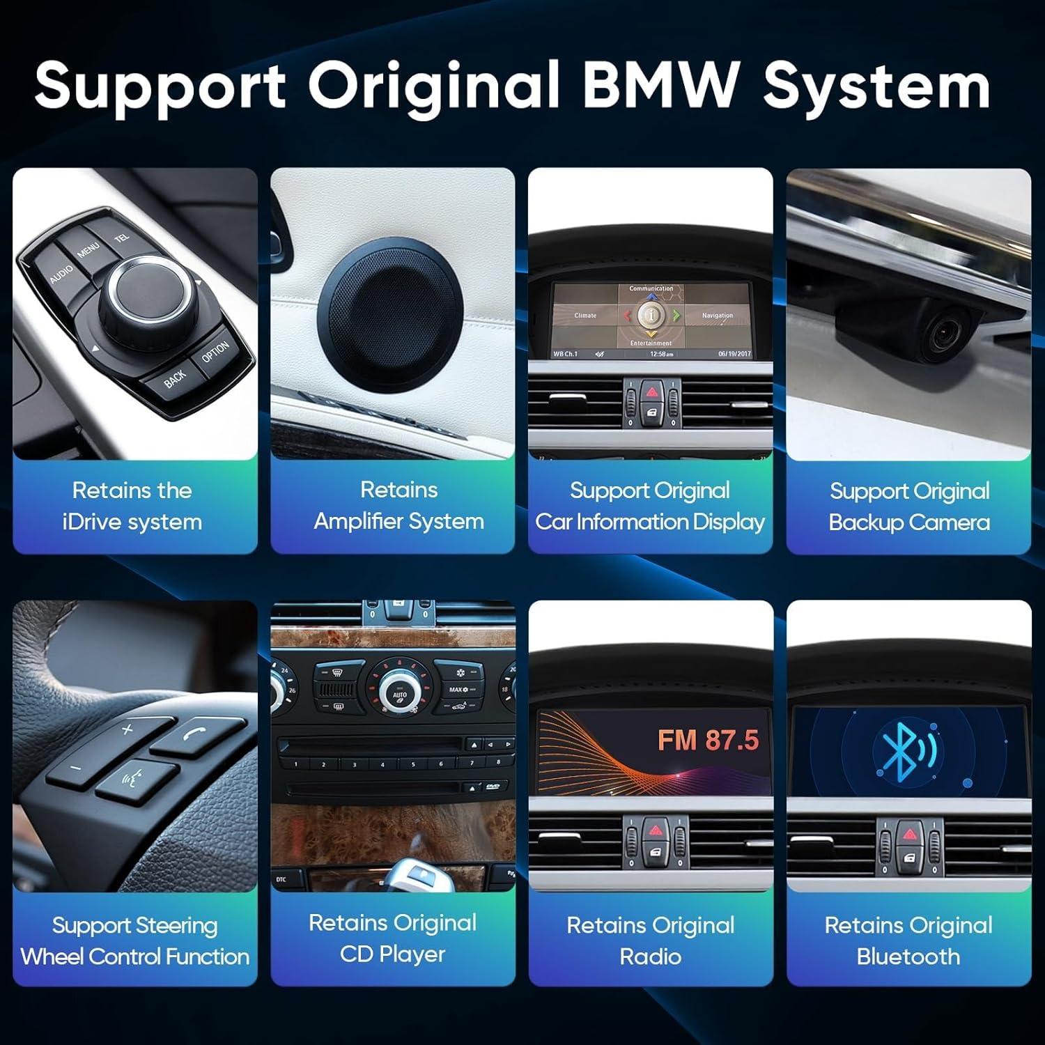 Pantalla Multimedia 8.8" Bonroad para BMW E60 E61 E63 E64 E90 E91 E92 E93 CarPlay Android Auto