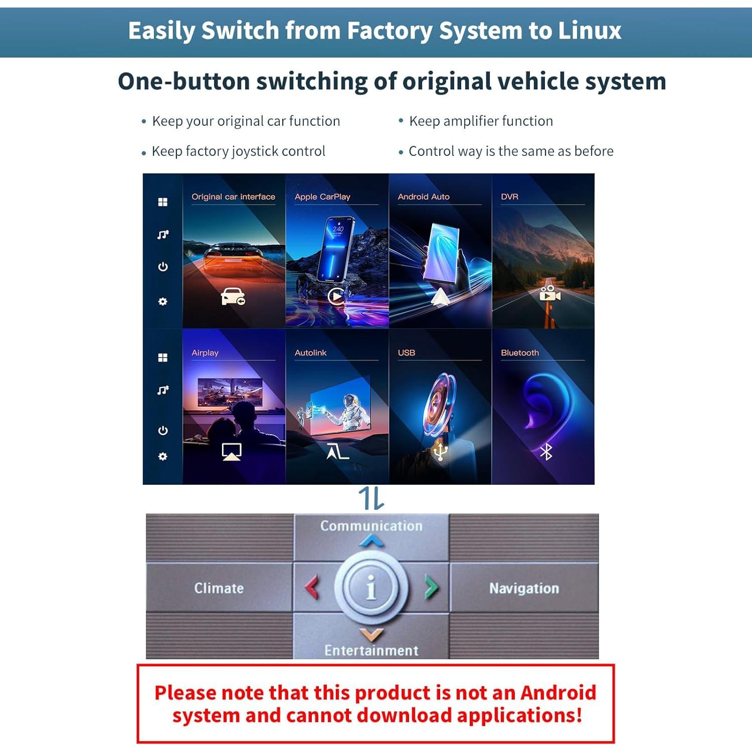 Receptor Multimedia Táctil 8.9'' AUTOABC CarPlay/Android Auto BMW