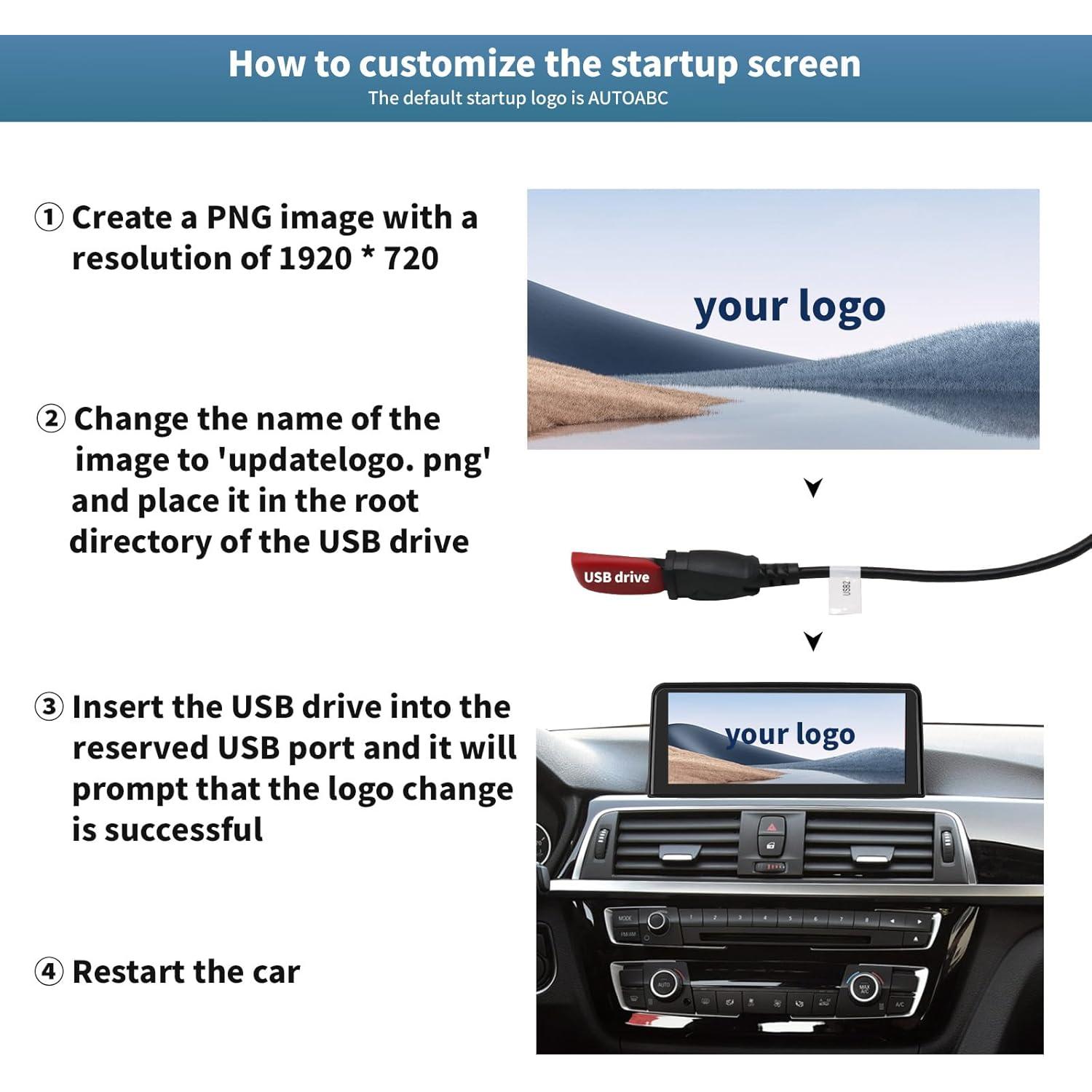 Receptor Multimedia Táctil 8.9'' AUTOABC CarPlay/Android Auto BMW