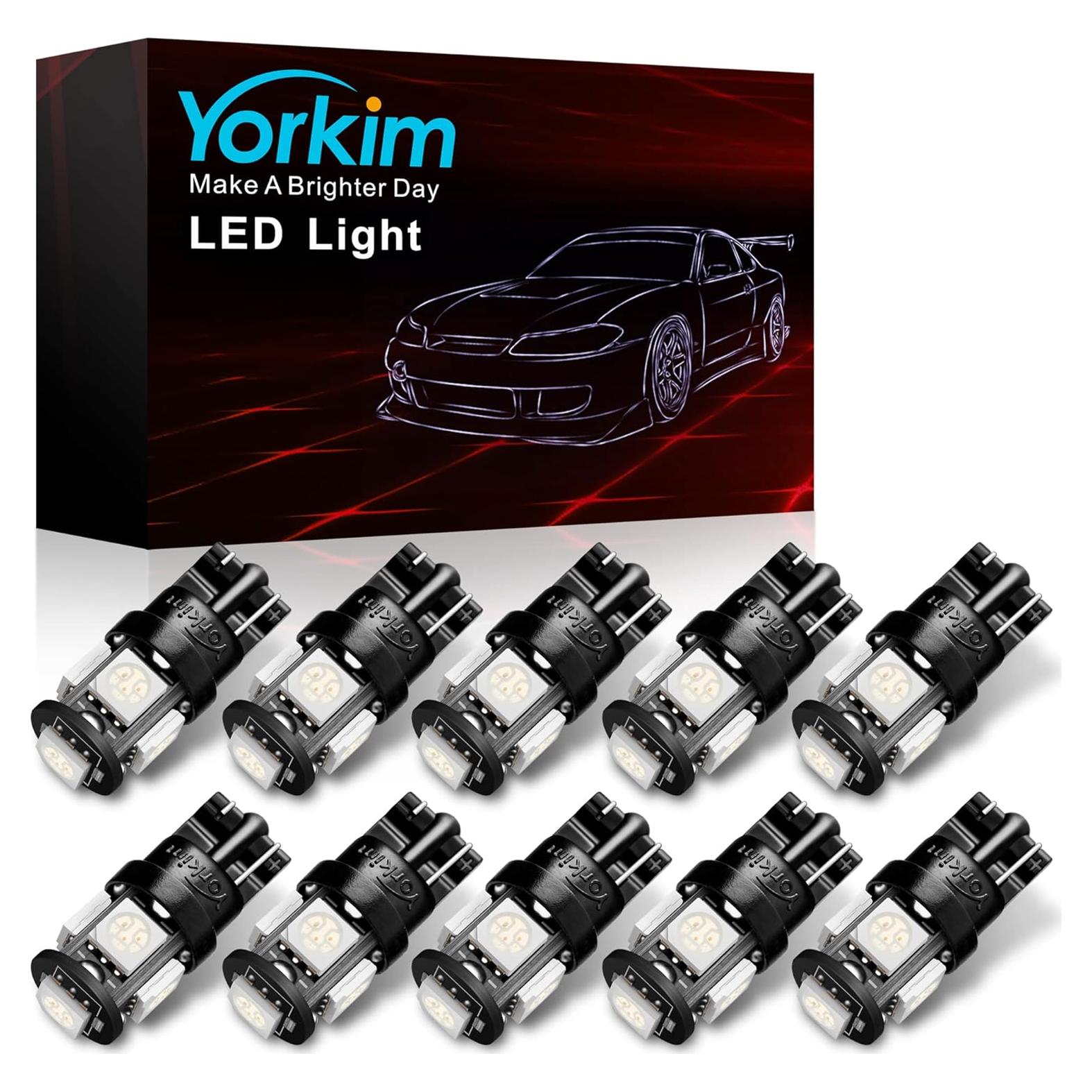 Bombillas LED Yorkim T10 194 Verde 10 Piezas 5ta Generación
