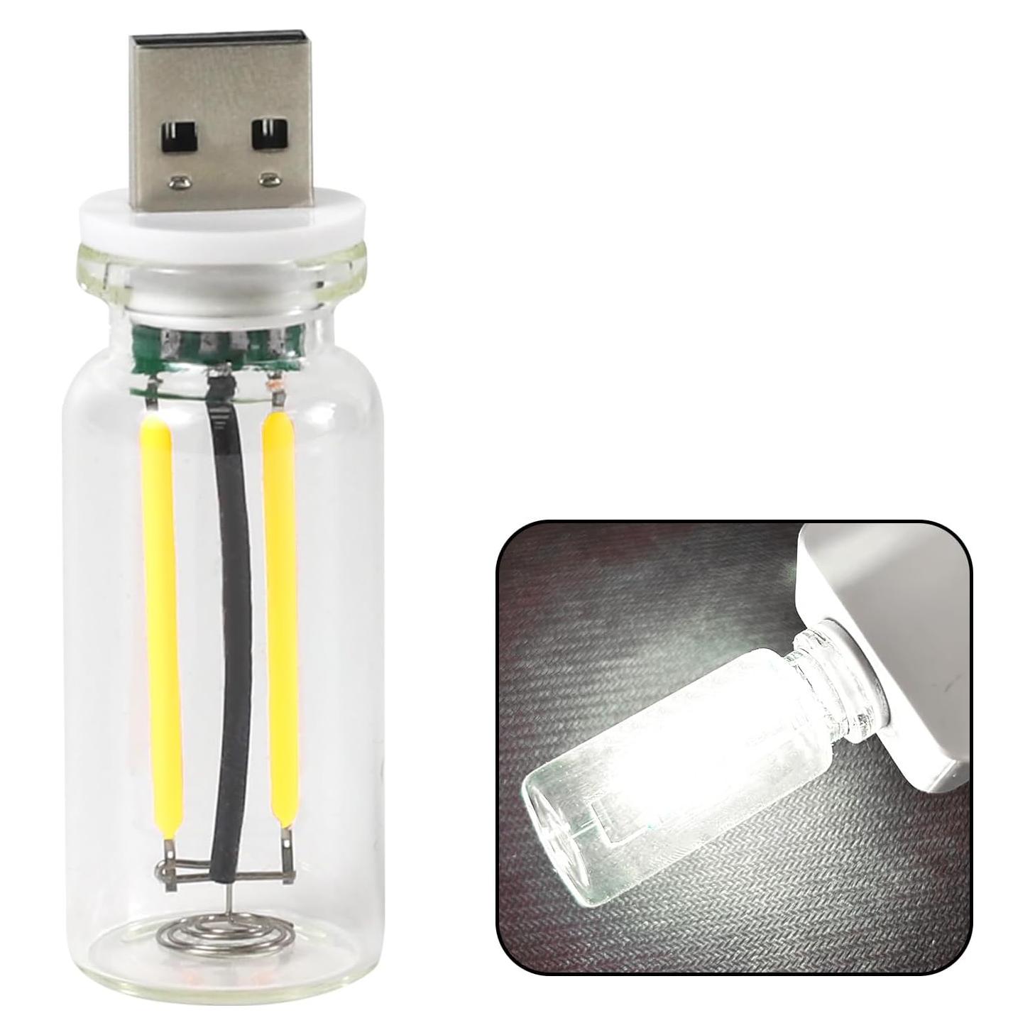 Luces LED de Ambiente Interior para Coche Ongfuwu USB Blanco