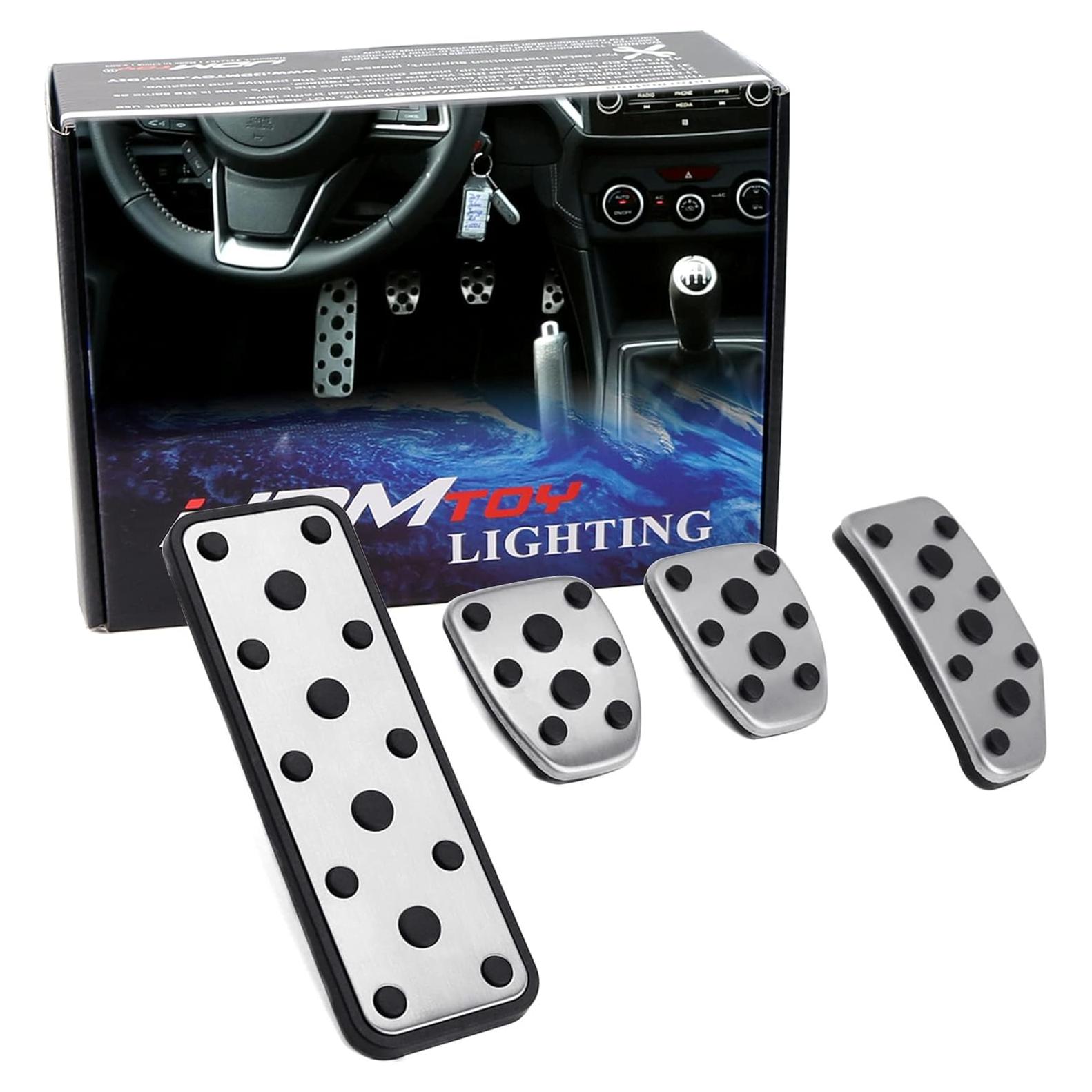 Cubiertas de Pedales de Aluminio iJDMTOY para Subaru Manual