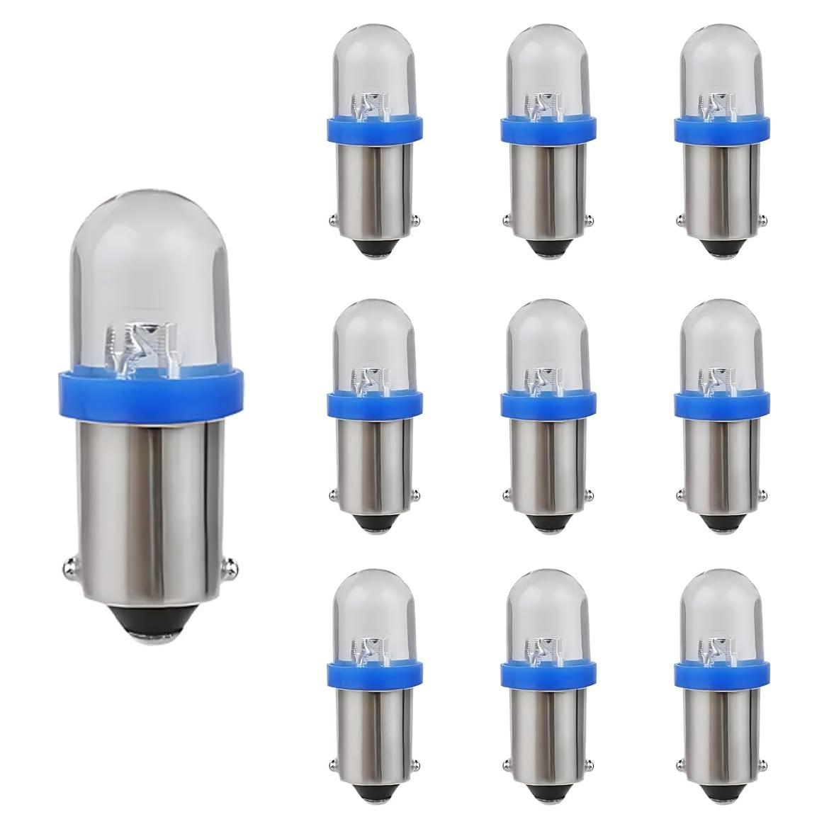10 Bombillas LED BA9S UHANBUT 12V 6000K Azul para Automóvil