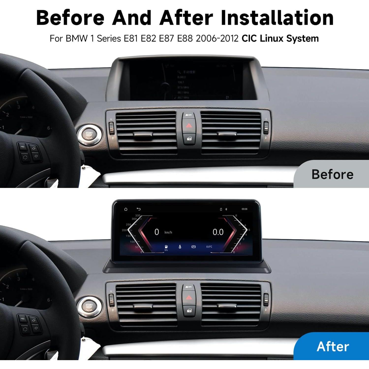 Pantalla Táctil 10.25" Android Auto BMW Serie 1 E81 E82 E87 E88