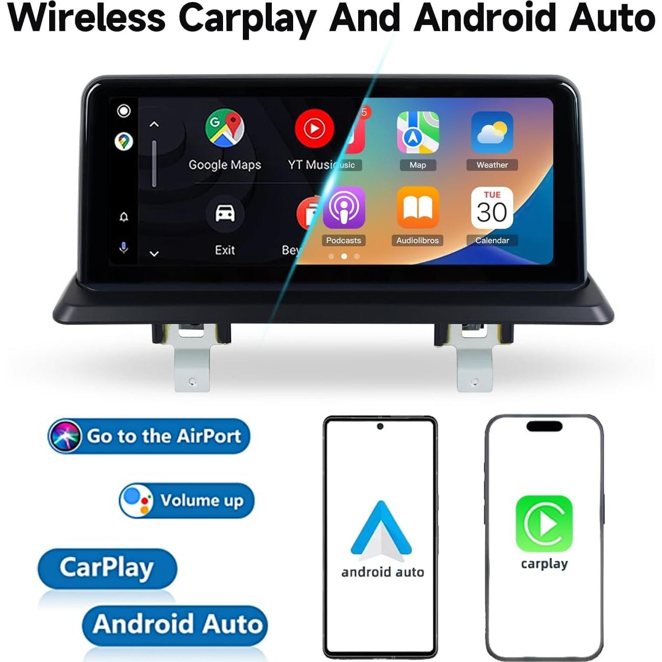 Pantalla Táctil 10.25" Android Auto BMW Serie 1 E81 E82 E87 E88