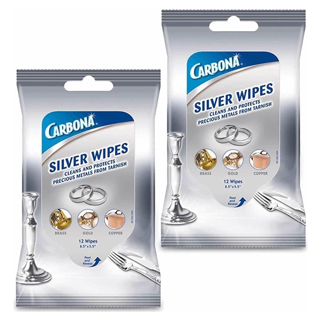 Toallitas Limpiadoras Carbona Silver | 12 Toallitas