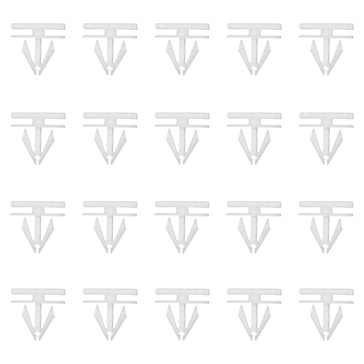 20 Clips de Remache JOYCOURT Nylon Blanco para Automóviles