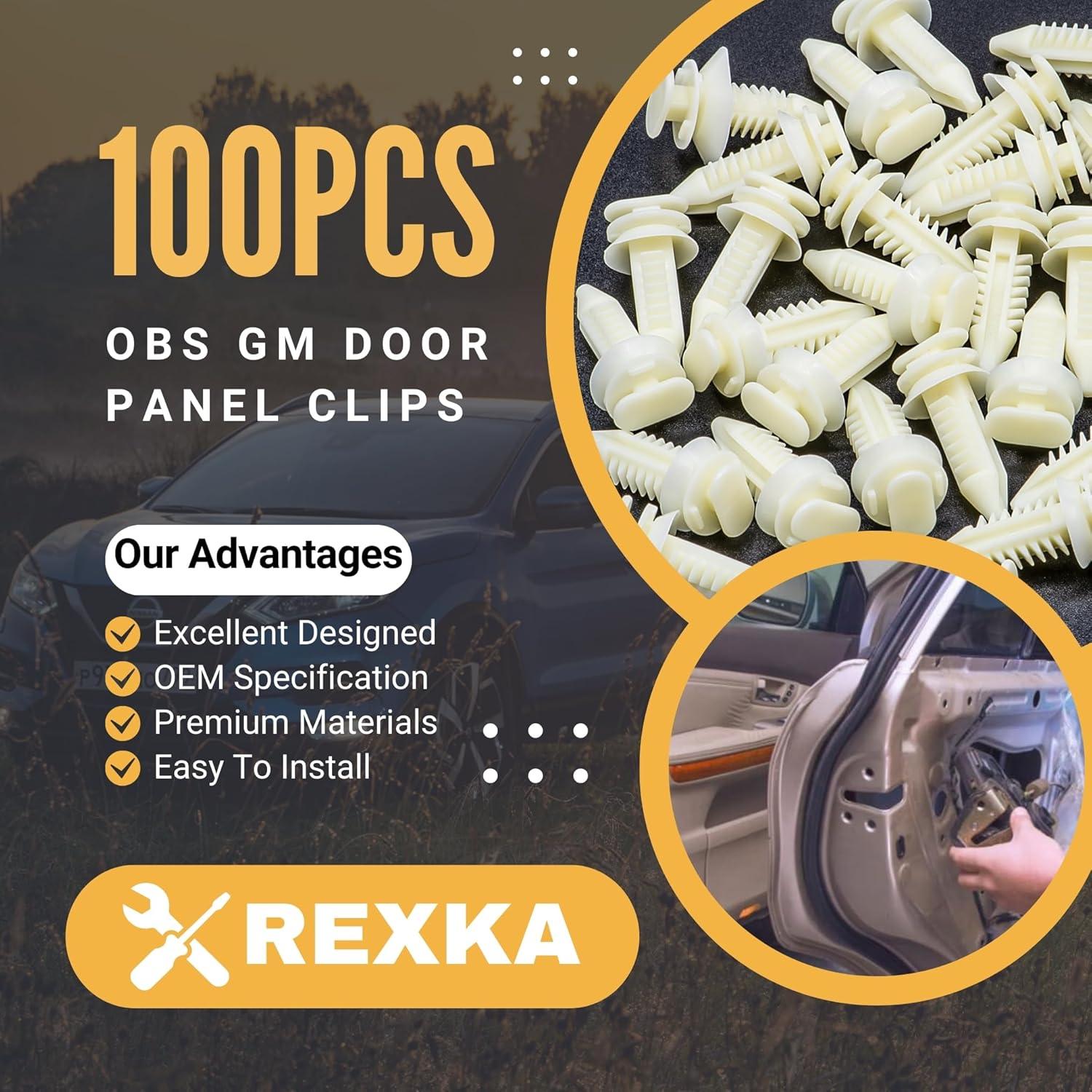 Clips de Panel de Puerta Rexka 50pcs Compatible GM Chevrolet