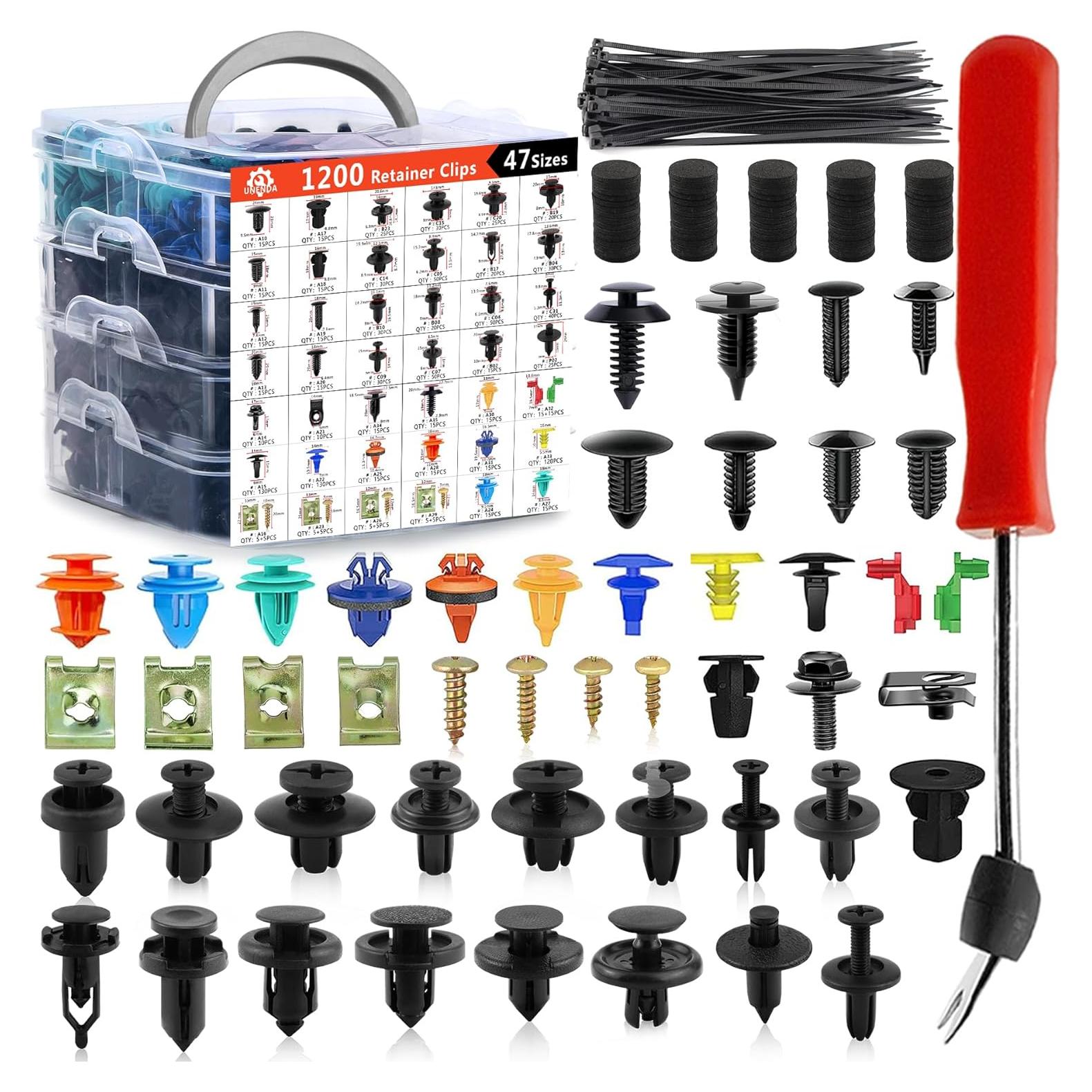 Juego de Clips de Retención Automotriz UNENDA 1351PCS Nylon