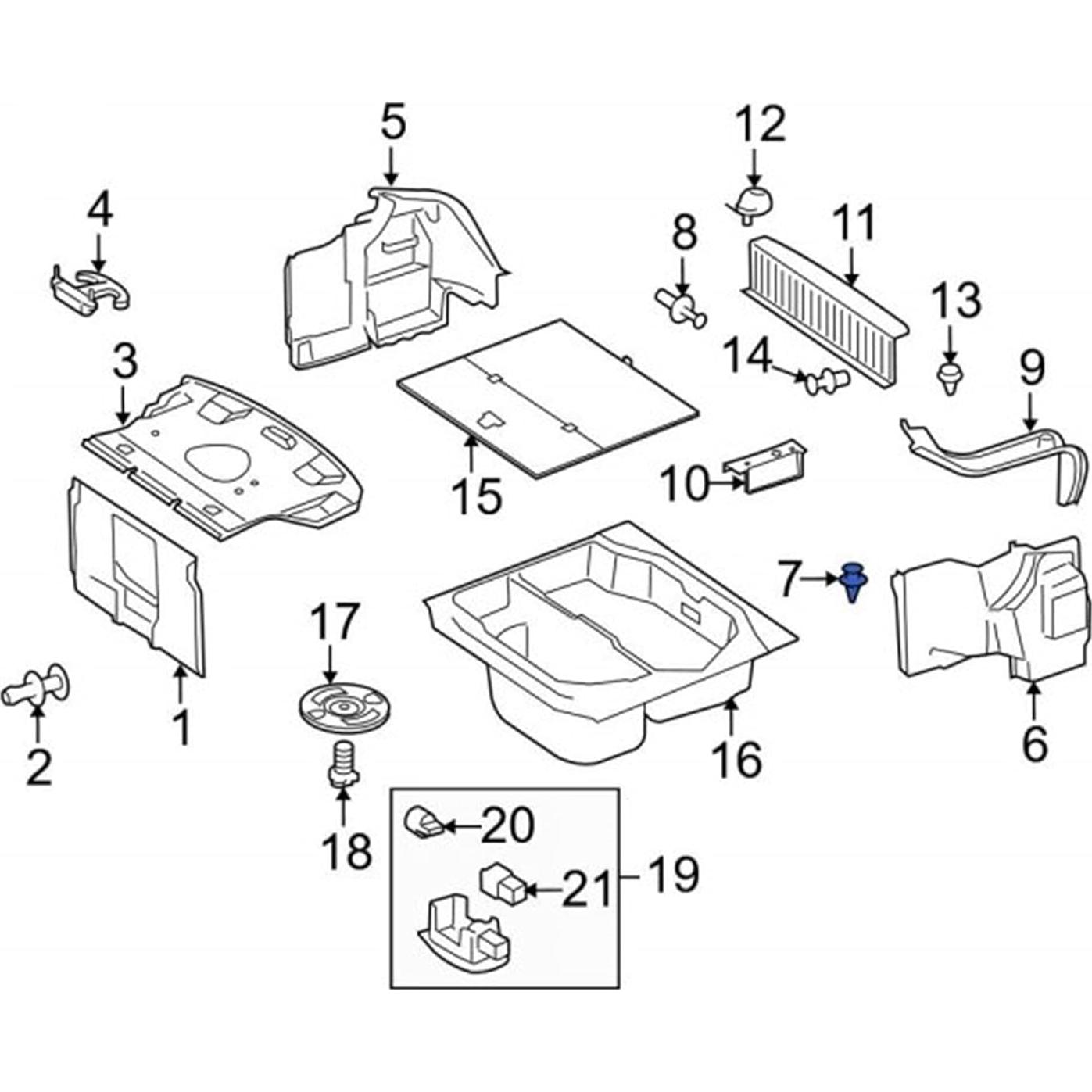 Clips de Retención de Panel de Puerta Rexka para Mercedes-Benz