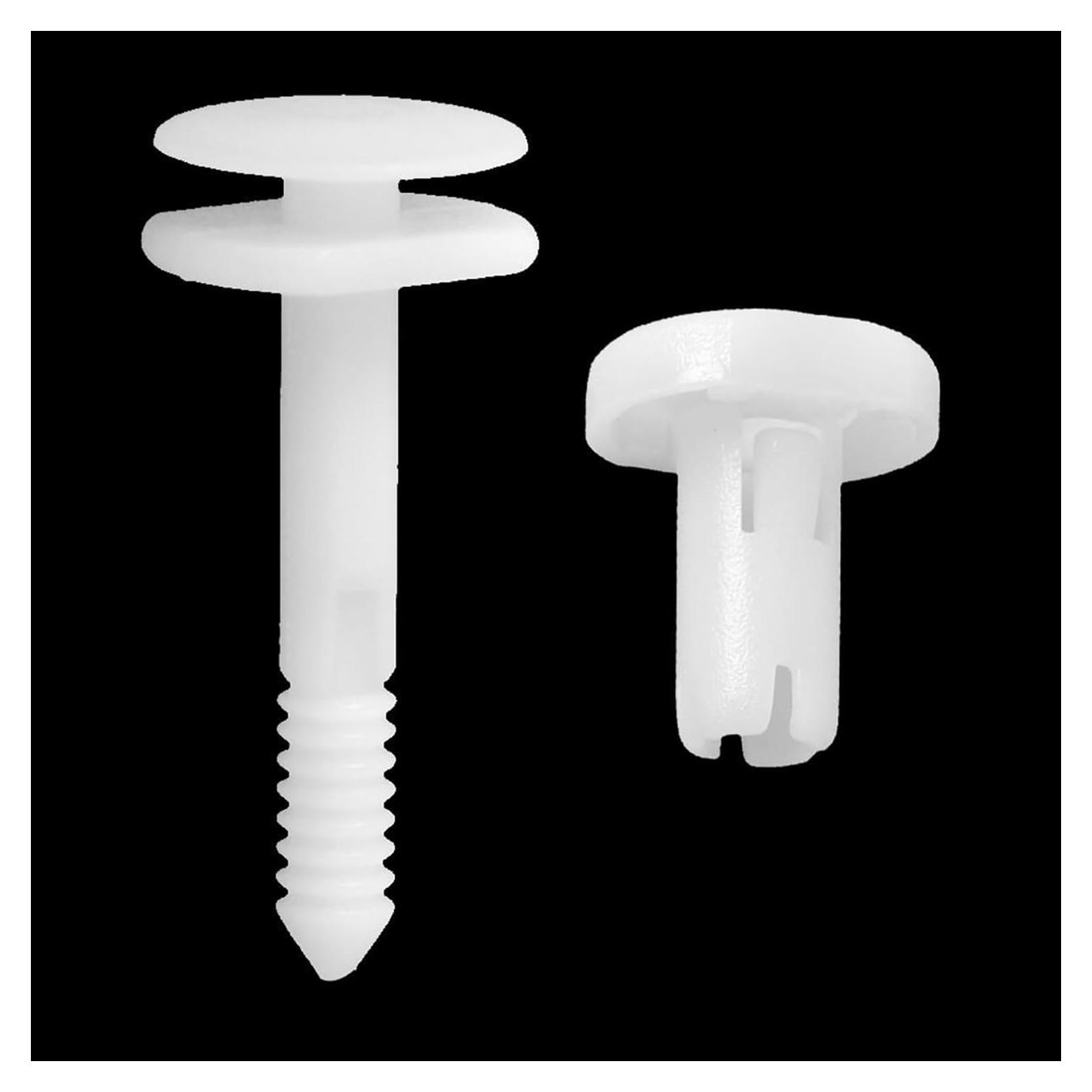 25 Clips de Retención de Panel de Puerta GM UPUPMOON - Nylon Blanco