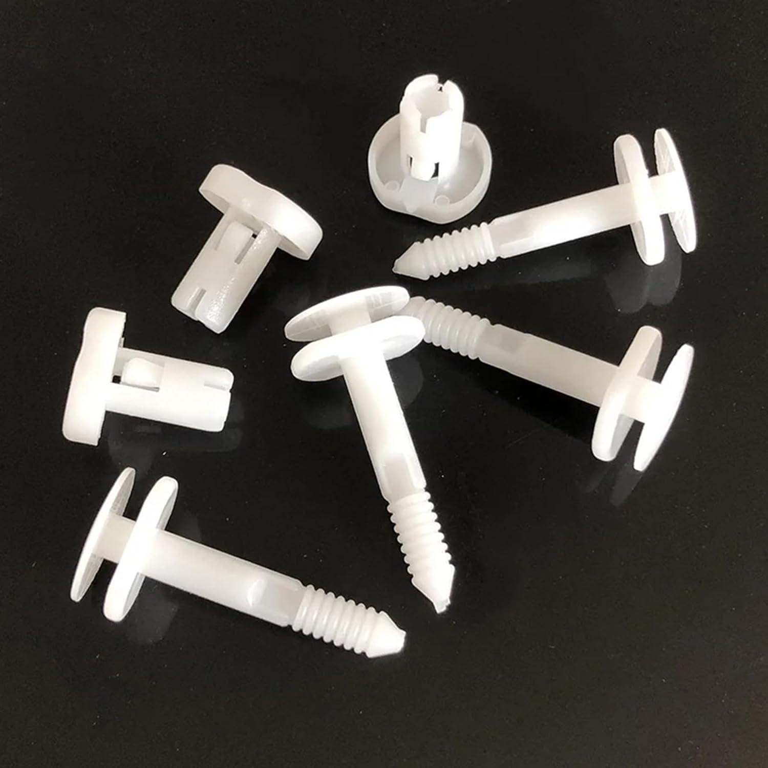 25 Clips de Retención de Panel de Puerta GM UPUPMOON - Nylon Blanco