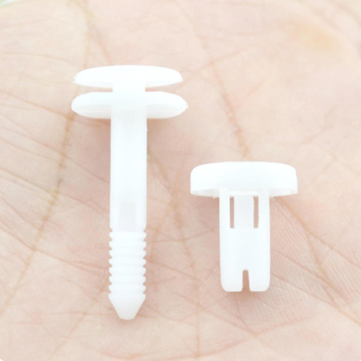 25 Clips de Retención de Panel de Puerta GM UPUPMOON - Nylon Blanco