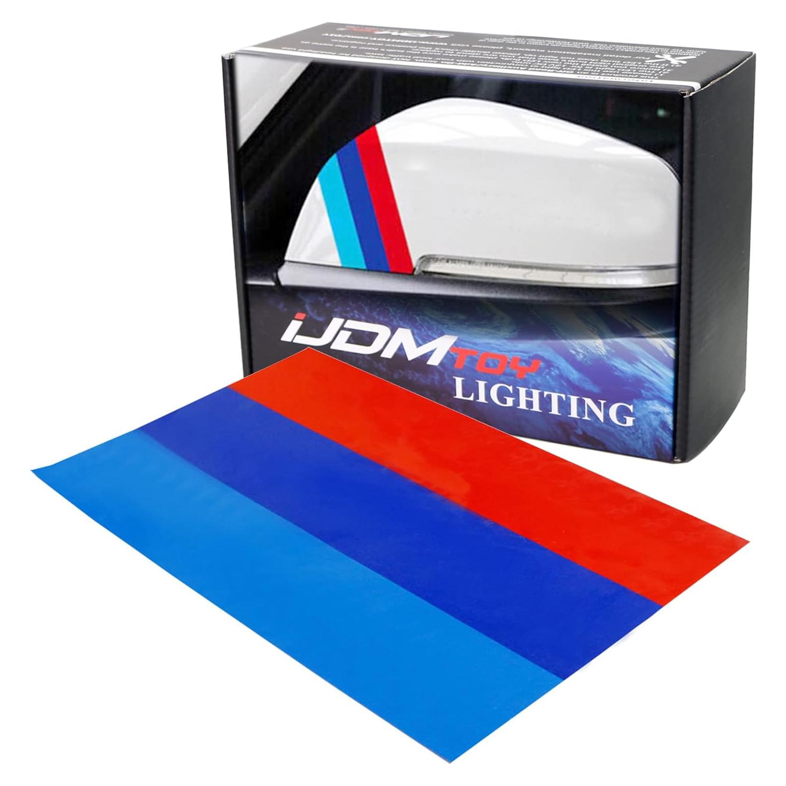 Calcomanía de Raya Multicolor 10" iJDMTOY para BMW