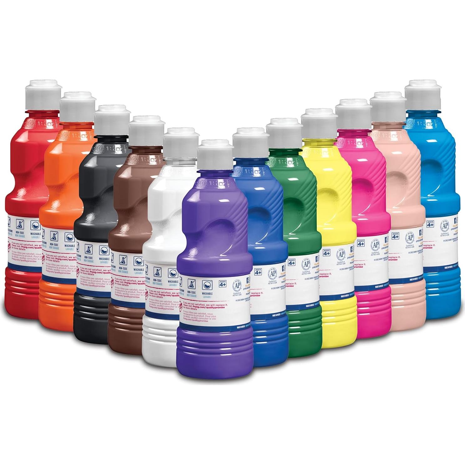 Pintura Tempera Lavable Prang 16 Oz. Colores Variados