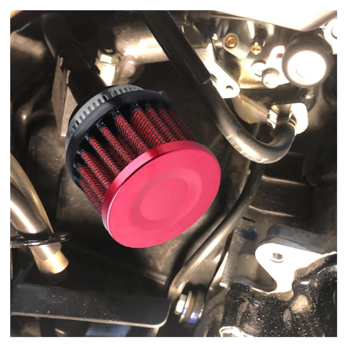 Filtro de Aire de Admisión DUSCOKE 25mm Universal Rojo