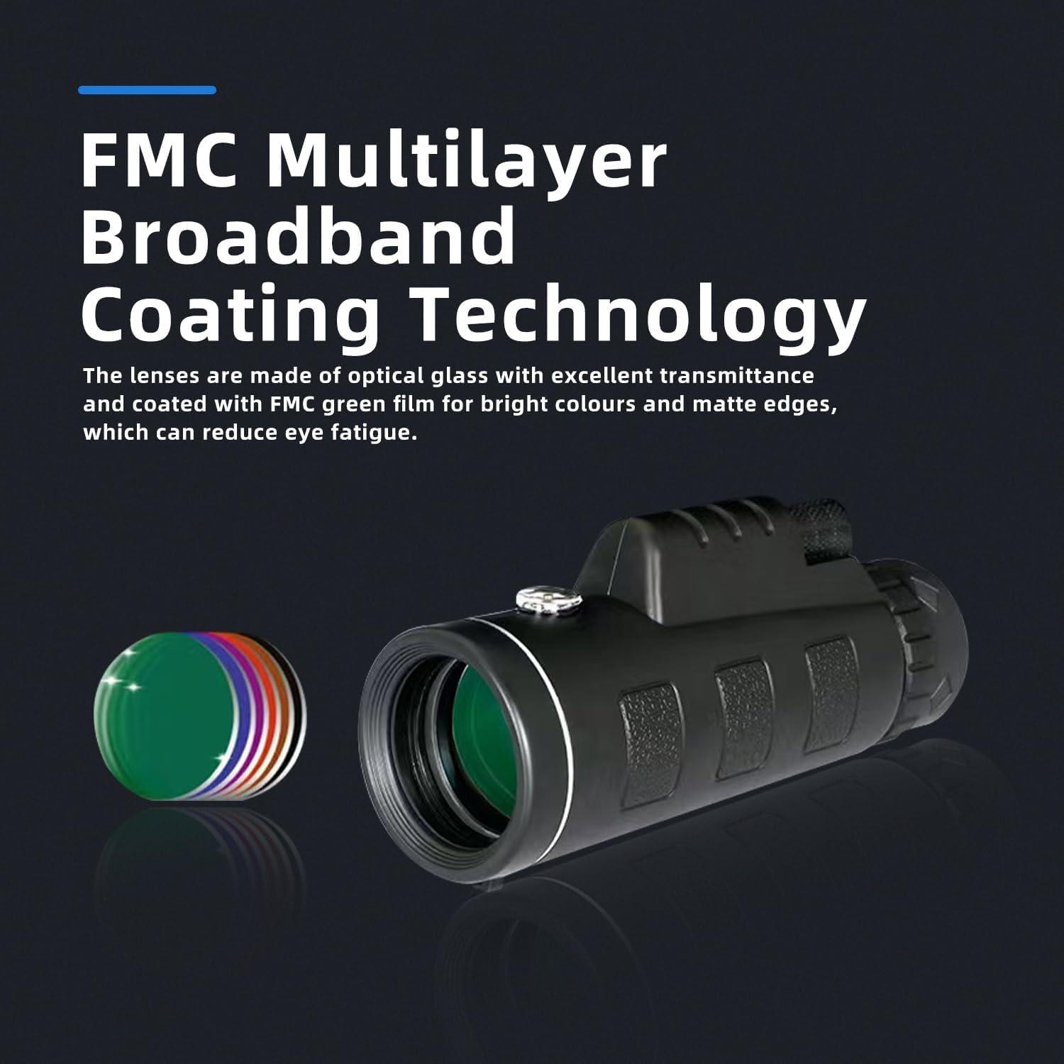 Telescopio Monocular Asaisje 40x60 Compacto Impermeable