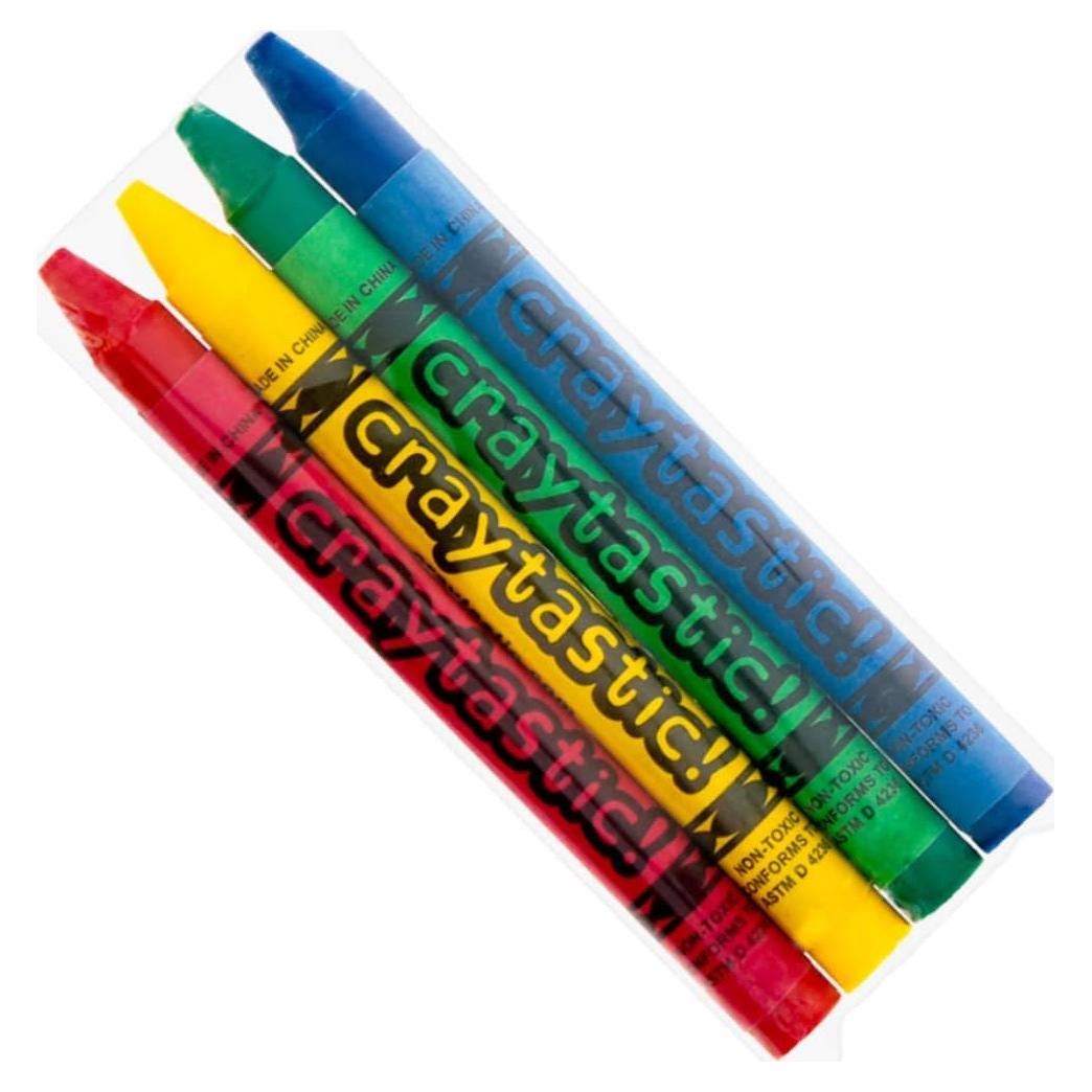 Crayones Craytastic! 25 Paquetes de 4 Crayones No Tóxicos