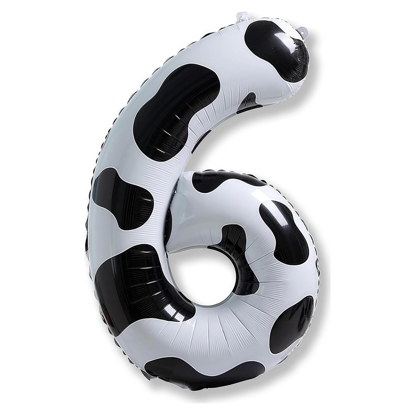 Globo Número 6 Gigante Isndare 101,6 cm Diseño de Vaca