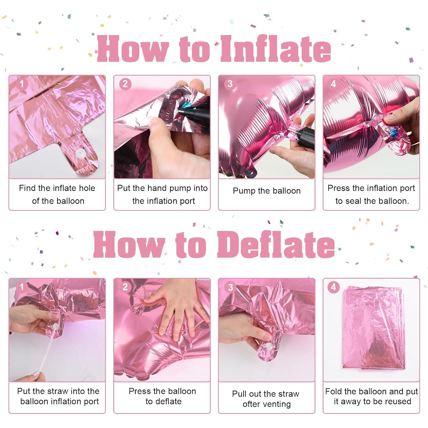 Globo de Número 7 Rosa Pastel 101,6 cm para Cumpleaños