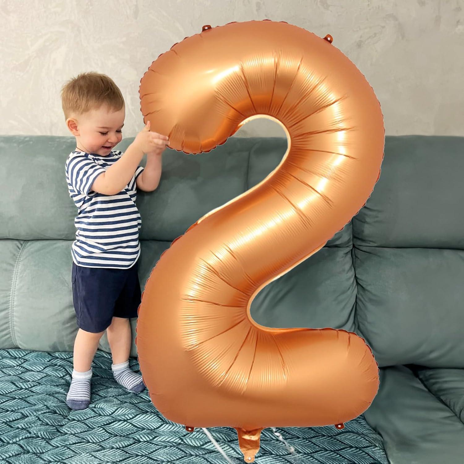 Globo Número 1 Naranja Isndare 101,6 cm Decoración Fiesta