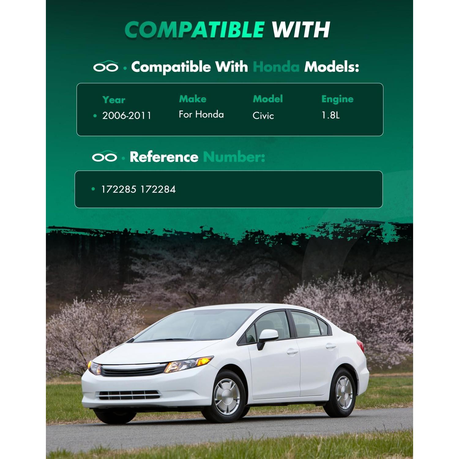 Amortiguadores y Resortes Completos SCITOO para Honda Civic 2006-2011