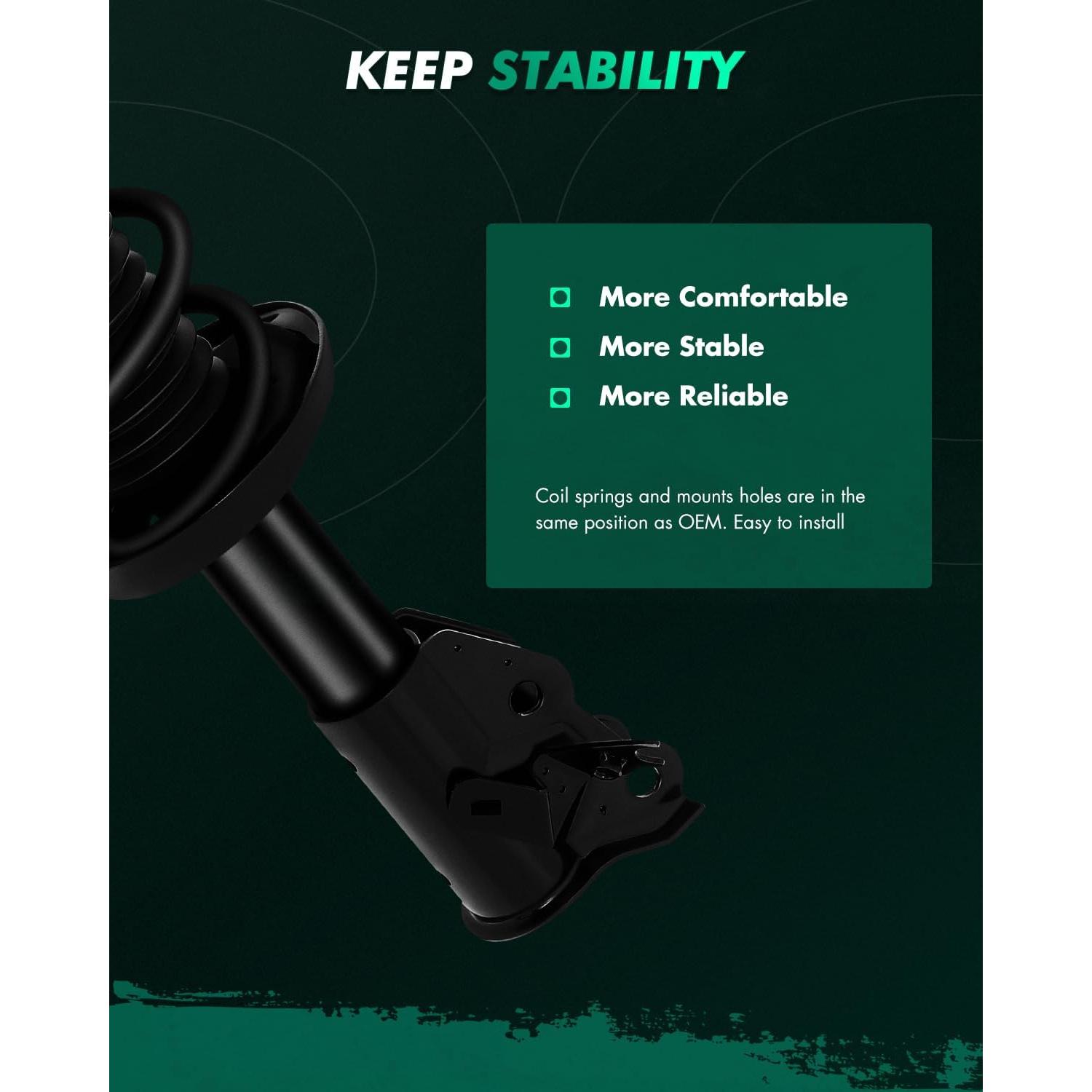 Amortiguadores y Resortes Completos SCITOO para Honda Civic 2006-2011