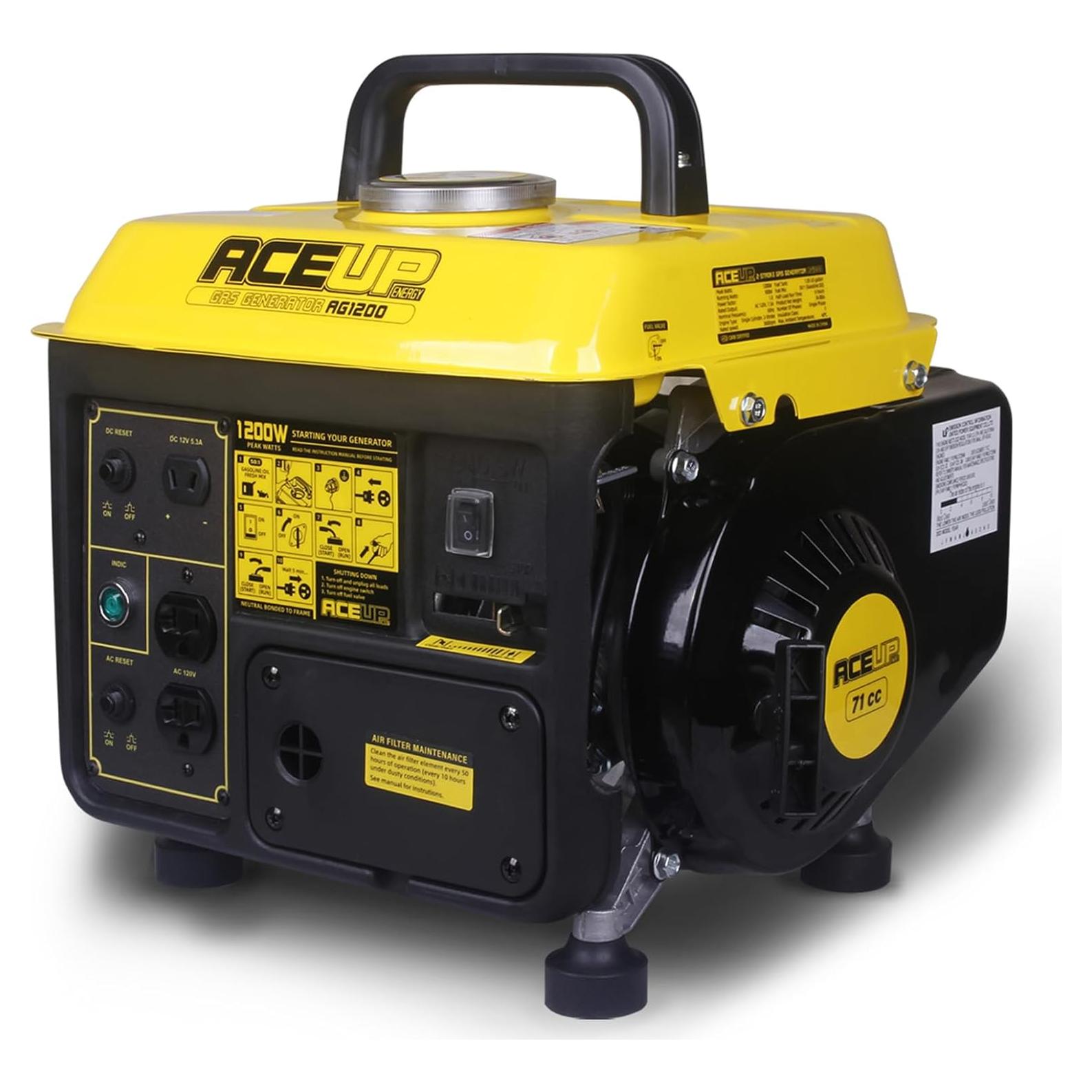 Generador a Gas Aceup Energy AG1200 1200W Portátil Ligero