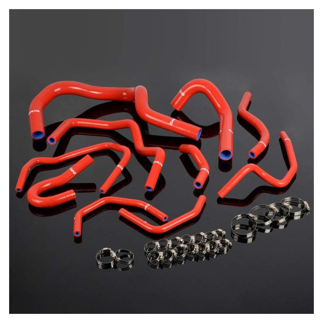 Kit de Mangueras de Refrigerante Silicona PIT66 para Honda CRV 1998-2001 Rojo