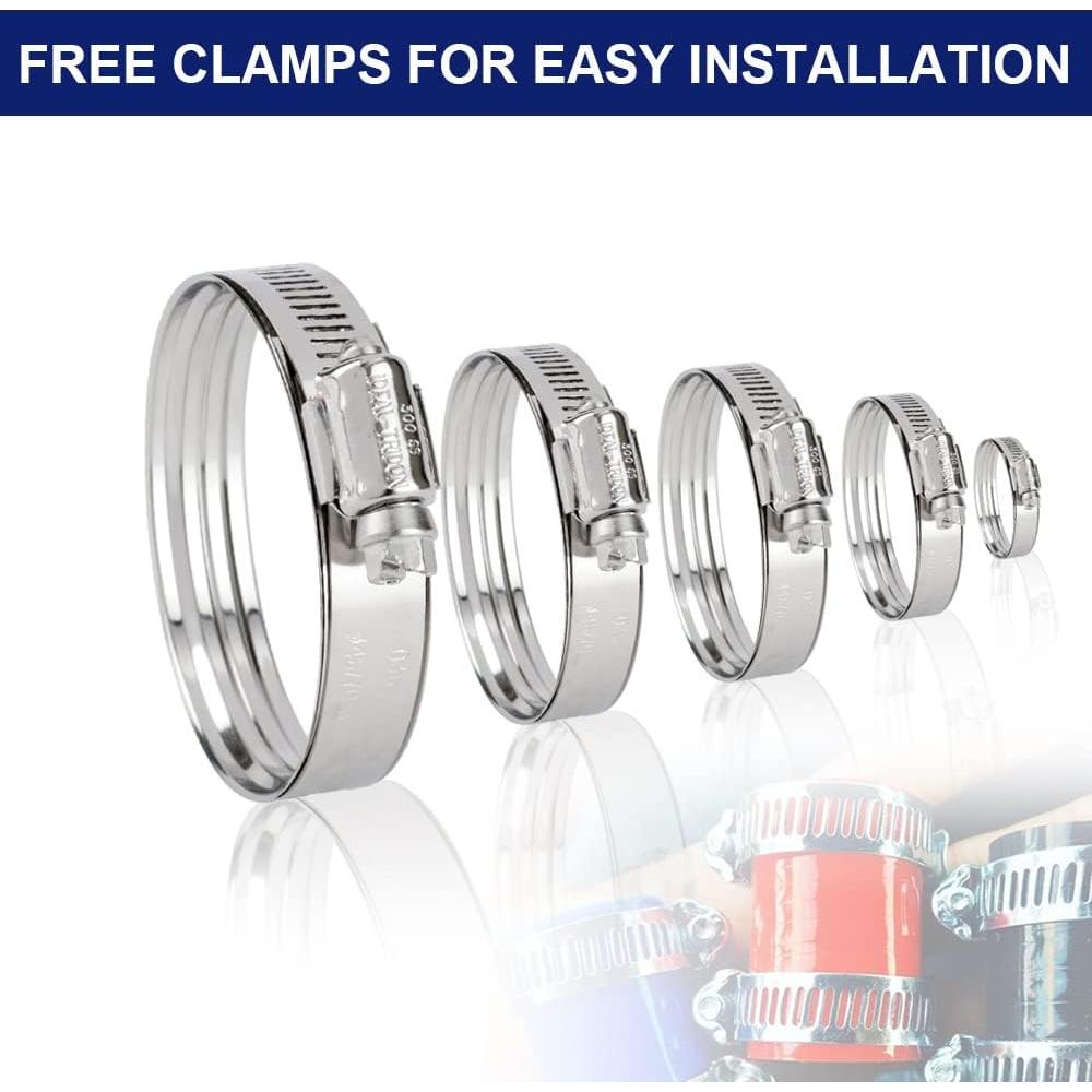 Kit de Mangueras de Refrigerante Silicona PIT66 para Honda CRV 1998-2001 Rojo