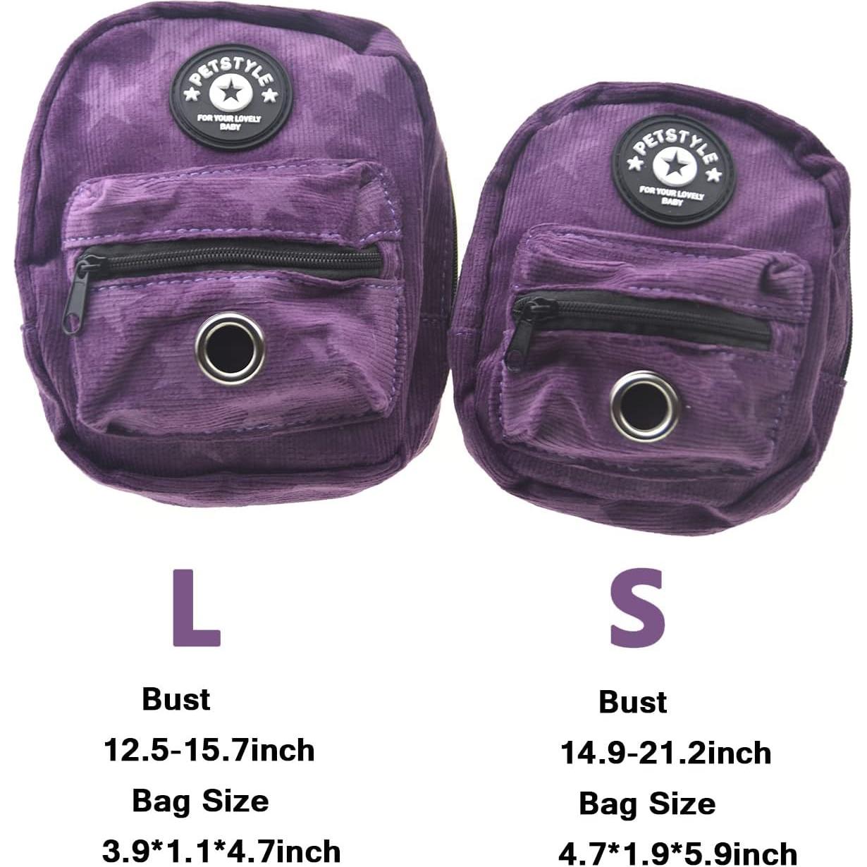 Arnés Mochila para Perros FLAdorepet L 4,54-6,80 kg Púrpura