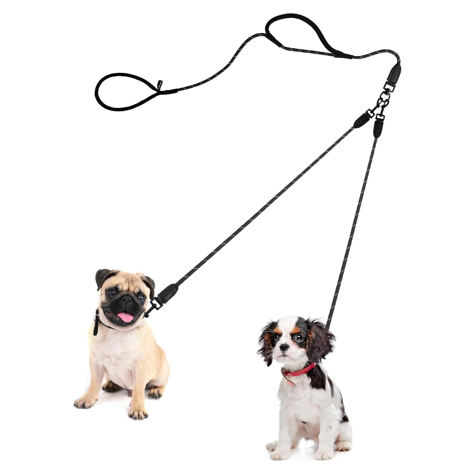 Correa Doble para Perros PetBonus, Reflectante y Acolchada